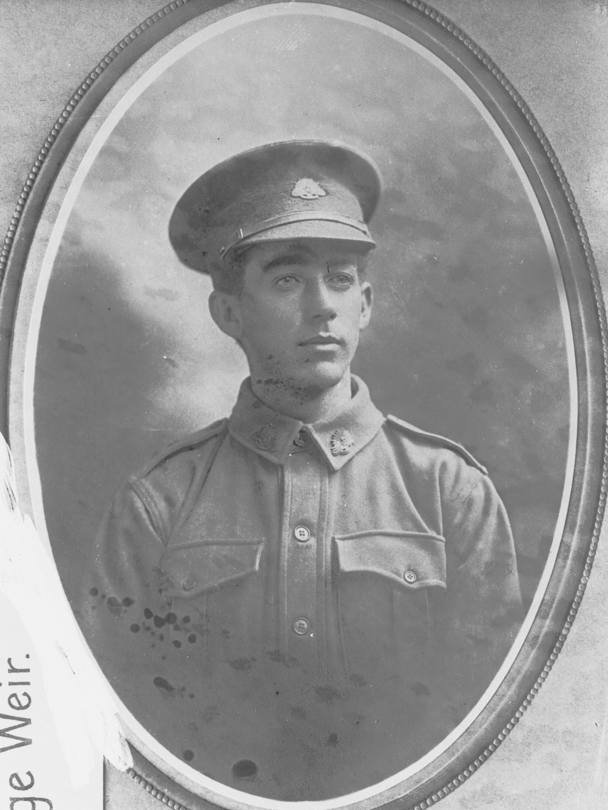 Private Hudd in military uniform