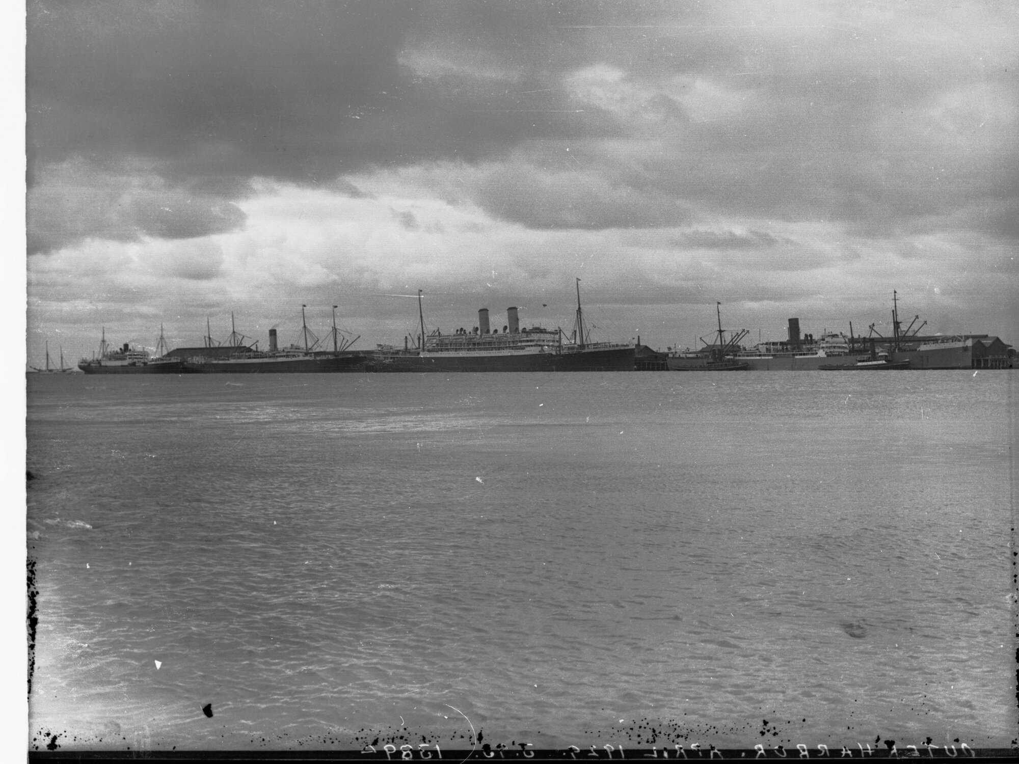 Steamships Berthed at Outer Harbour