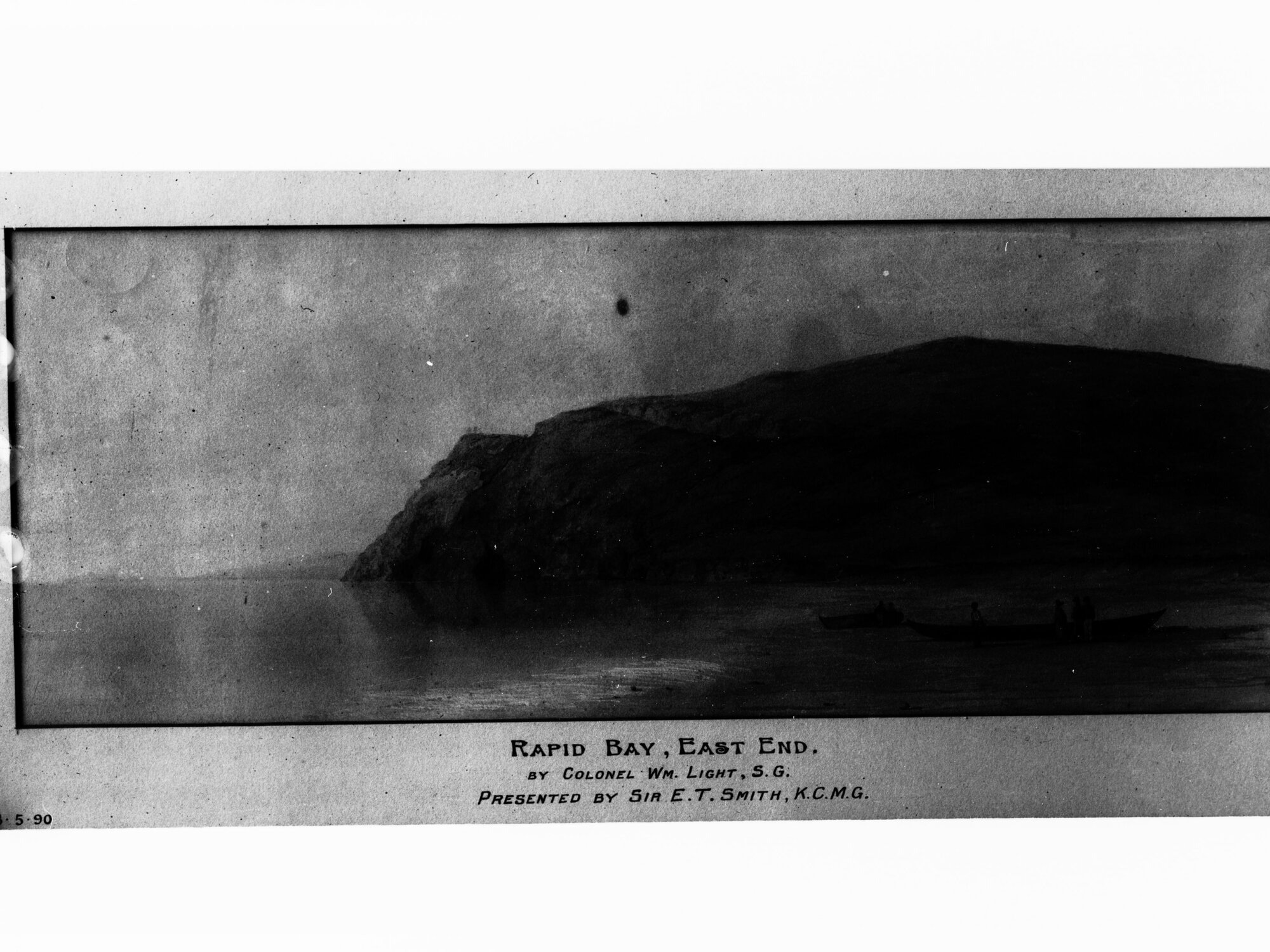 Painting of Rapid Bay, East End by Colonel Wm Light - presented by Sir E T Smith KCMG