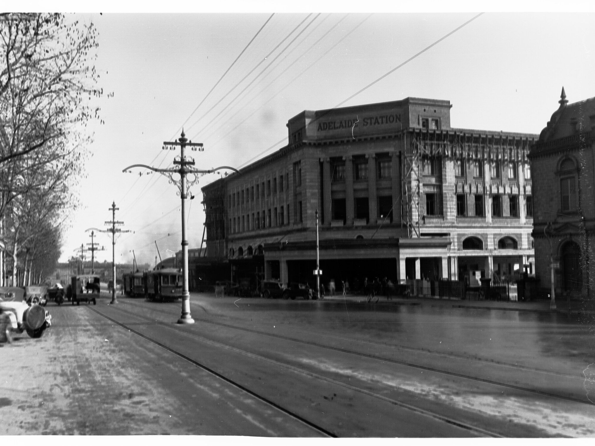 Adelaide Railway Station Under Construction North Terrace View