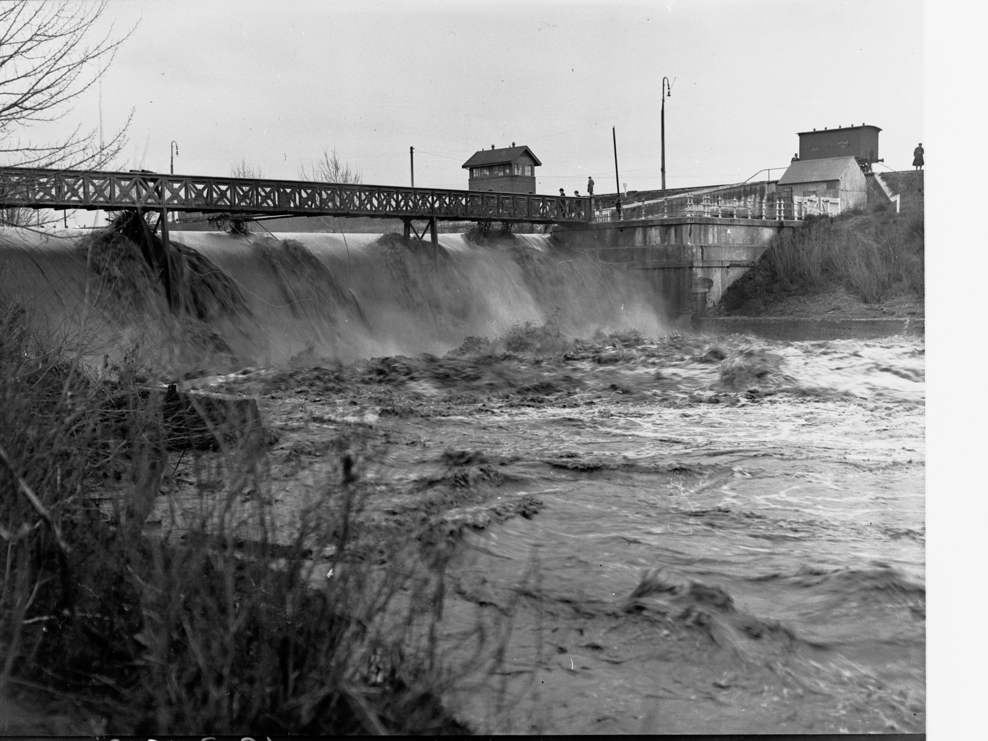 The Torrens Weir in flood