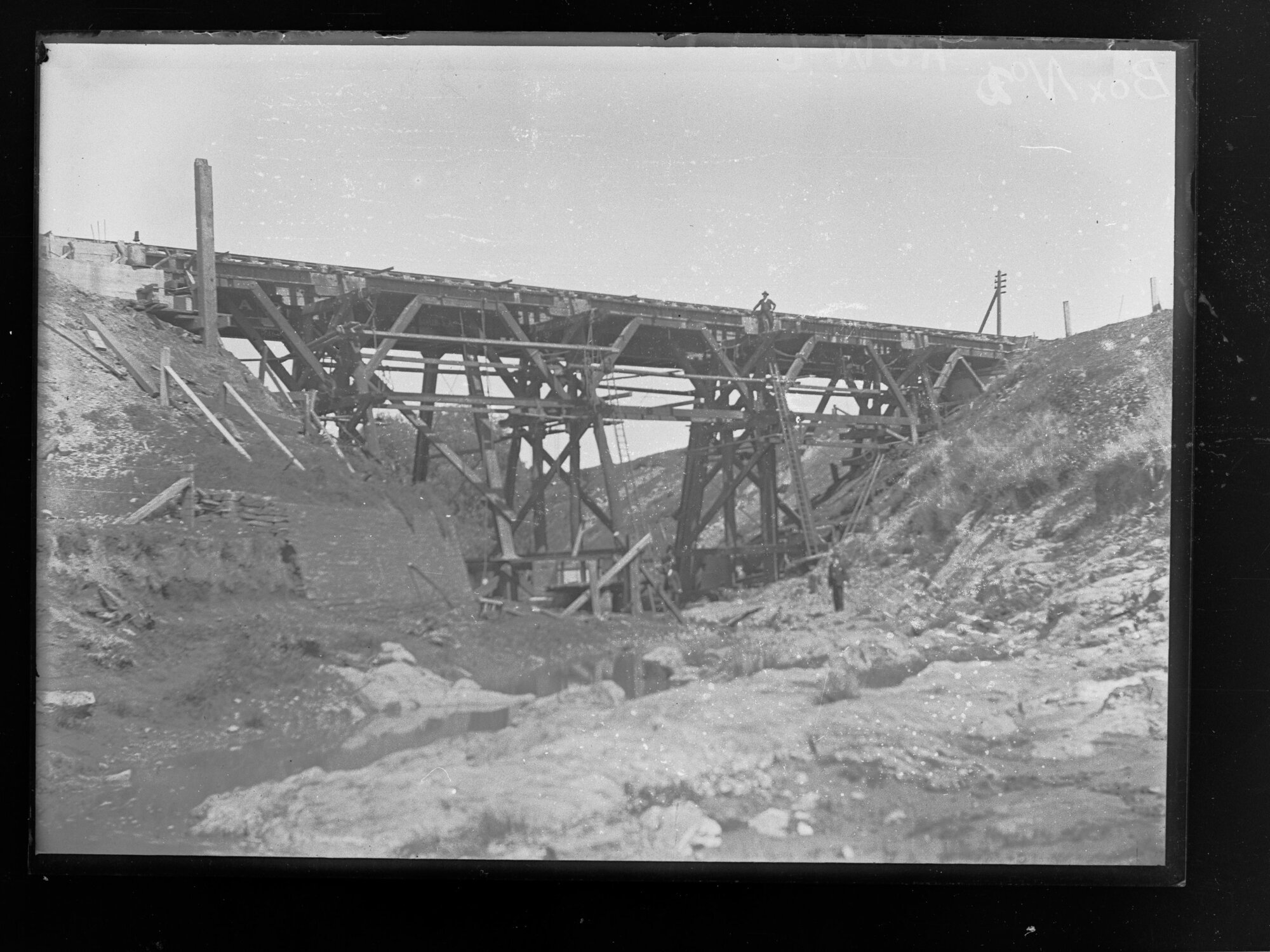 Construction of Railway Bridge over Allans Creek, near Kapunda