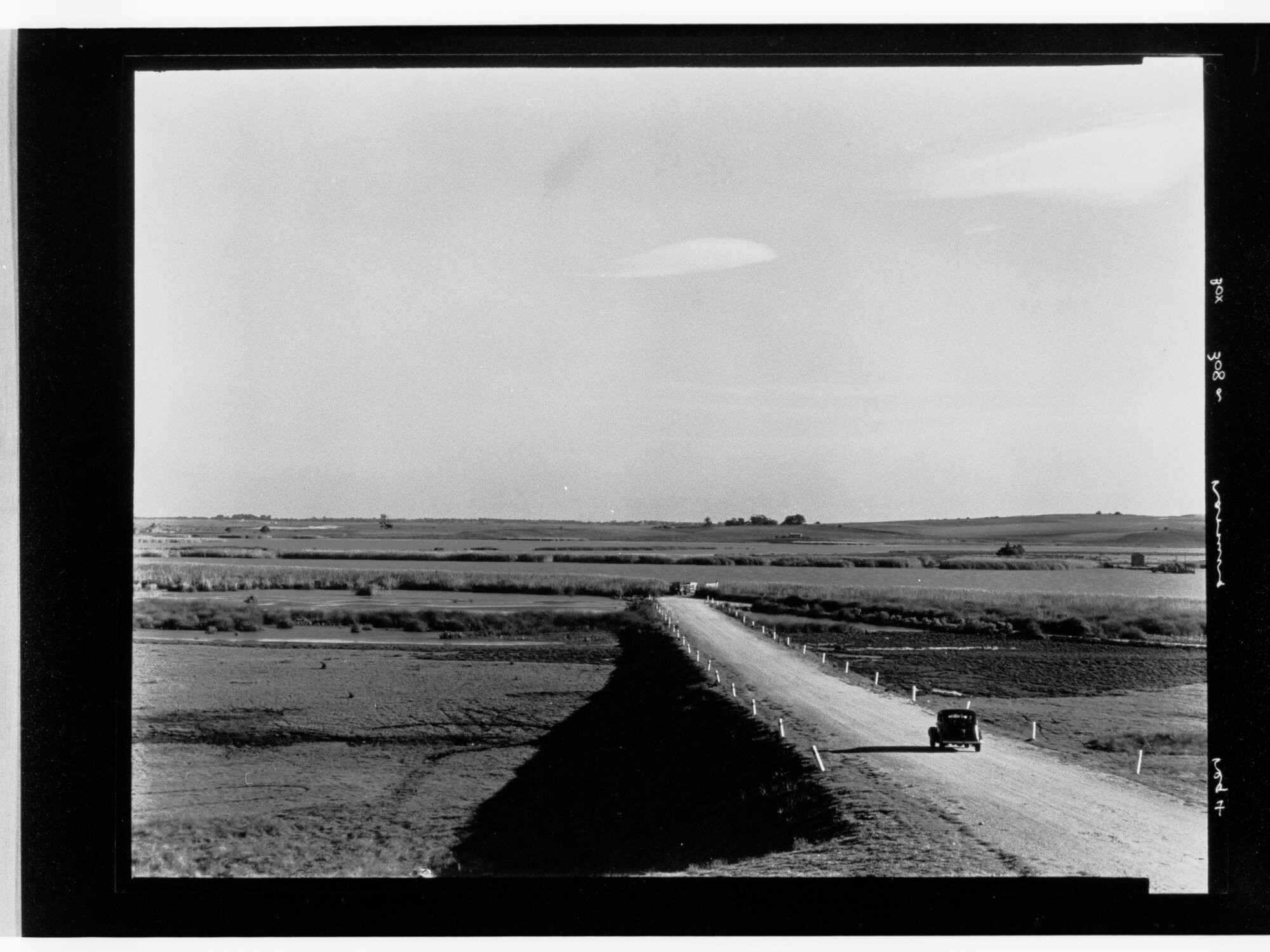 Narrung - road through flats