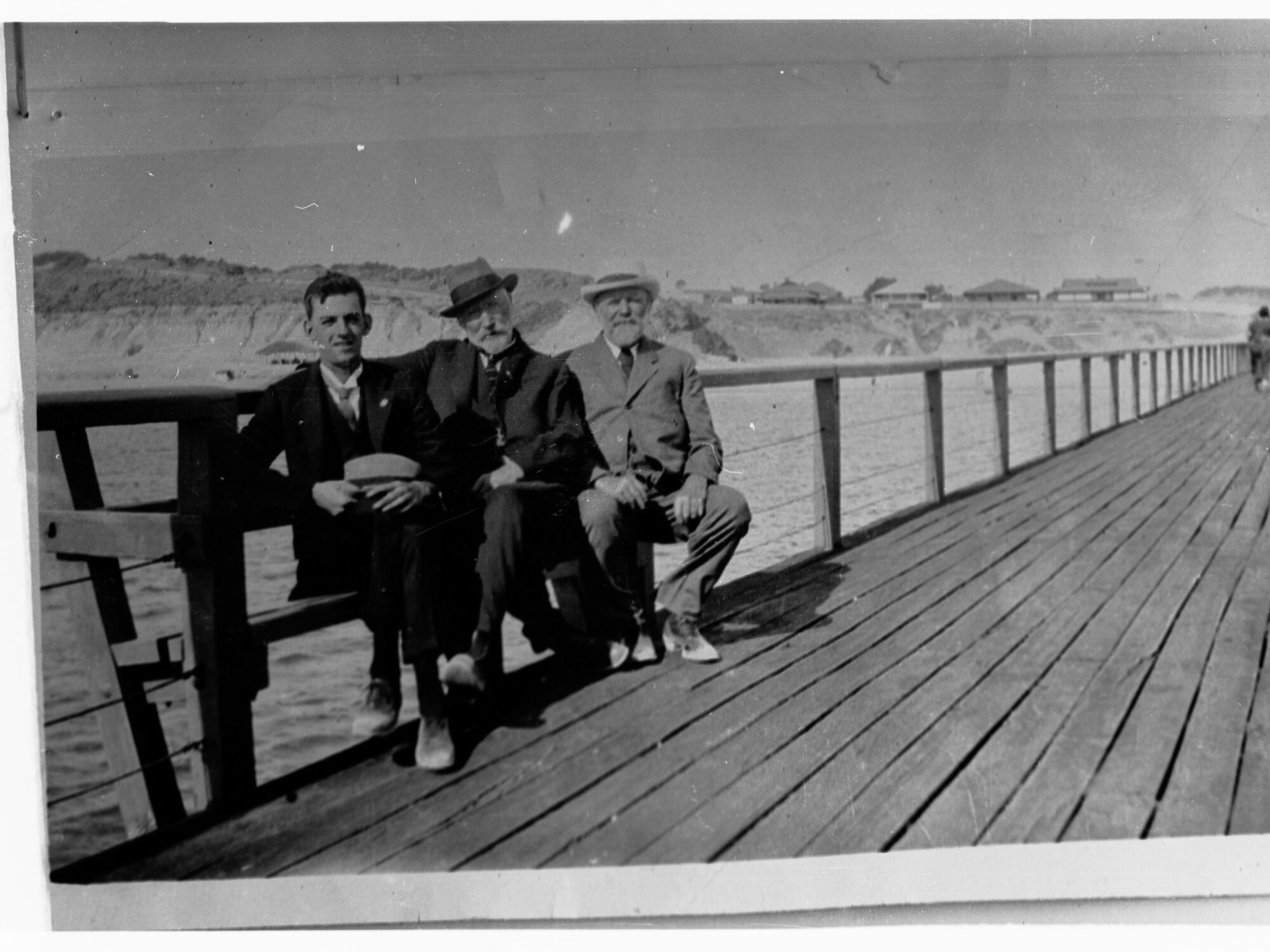 Group of men on jetty