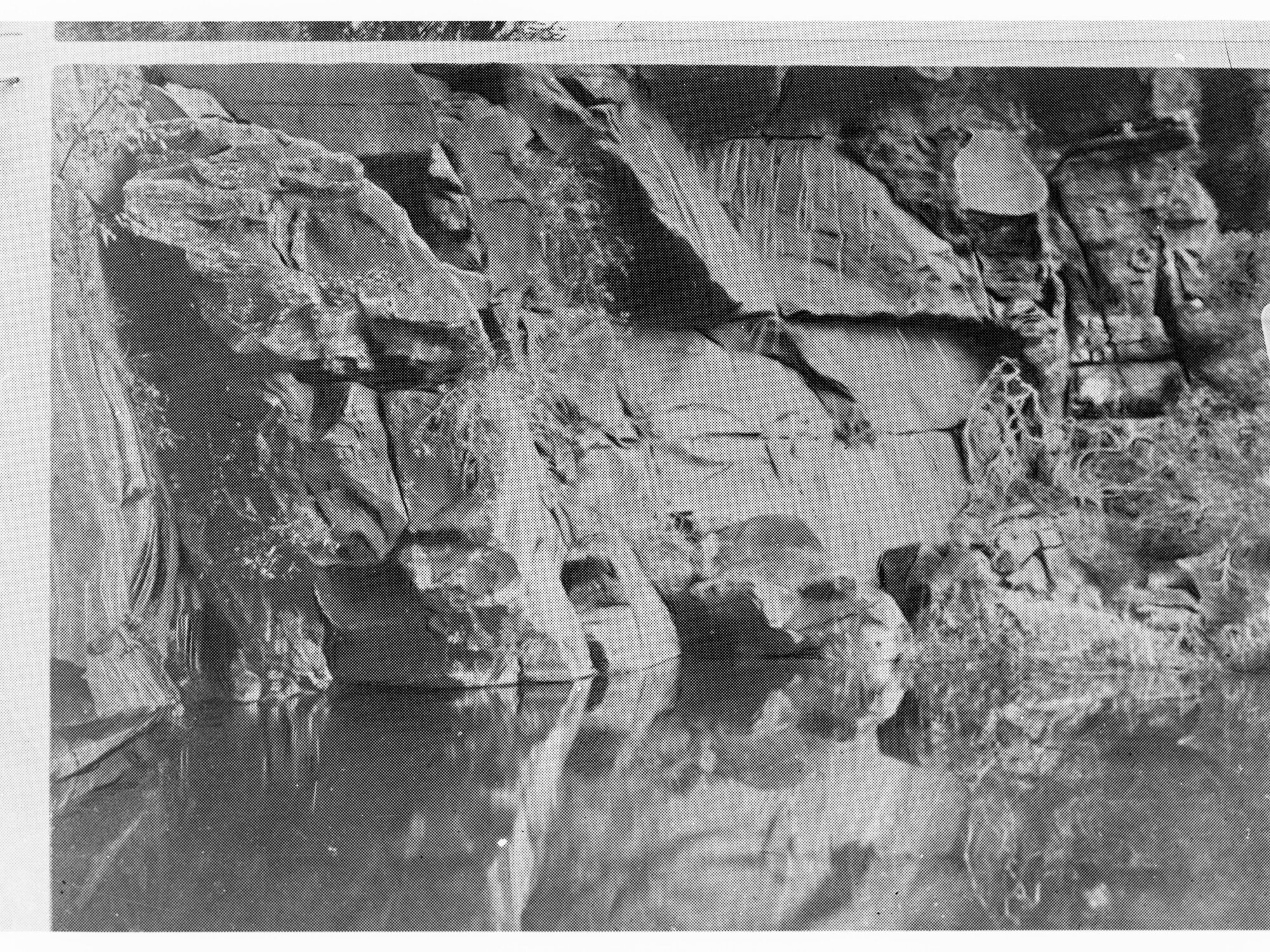 Lagoon and rocky cliffs 