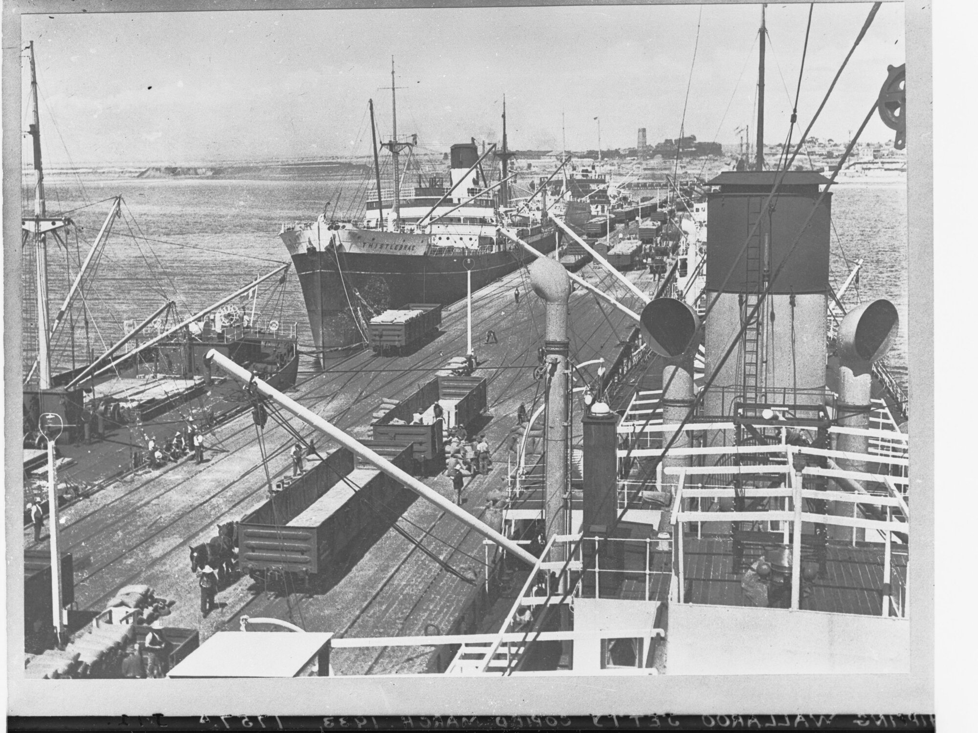 The "Thistlebrae" Steamship Docked at Wallaroo