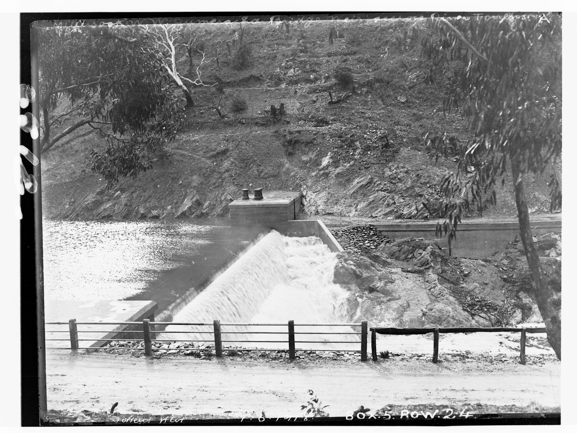 Gumeracha Weir, which feeds Millbrook Reservoir