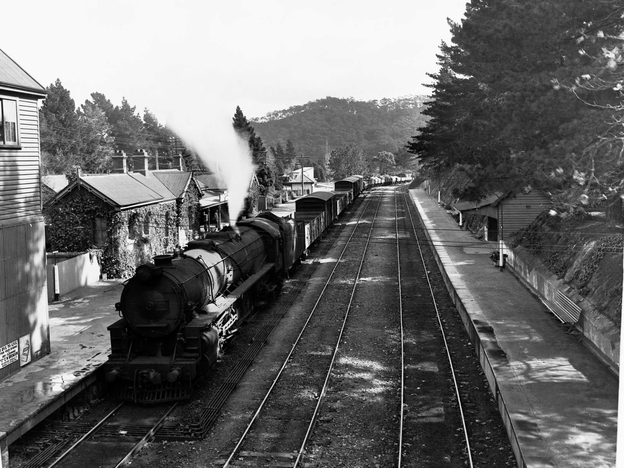 Goods Train Mount Lofty Station Mountain Type Engine