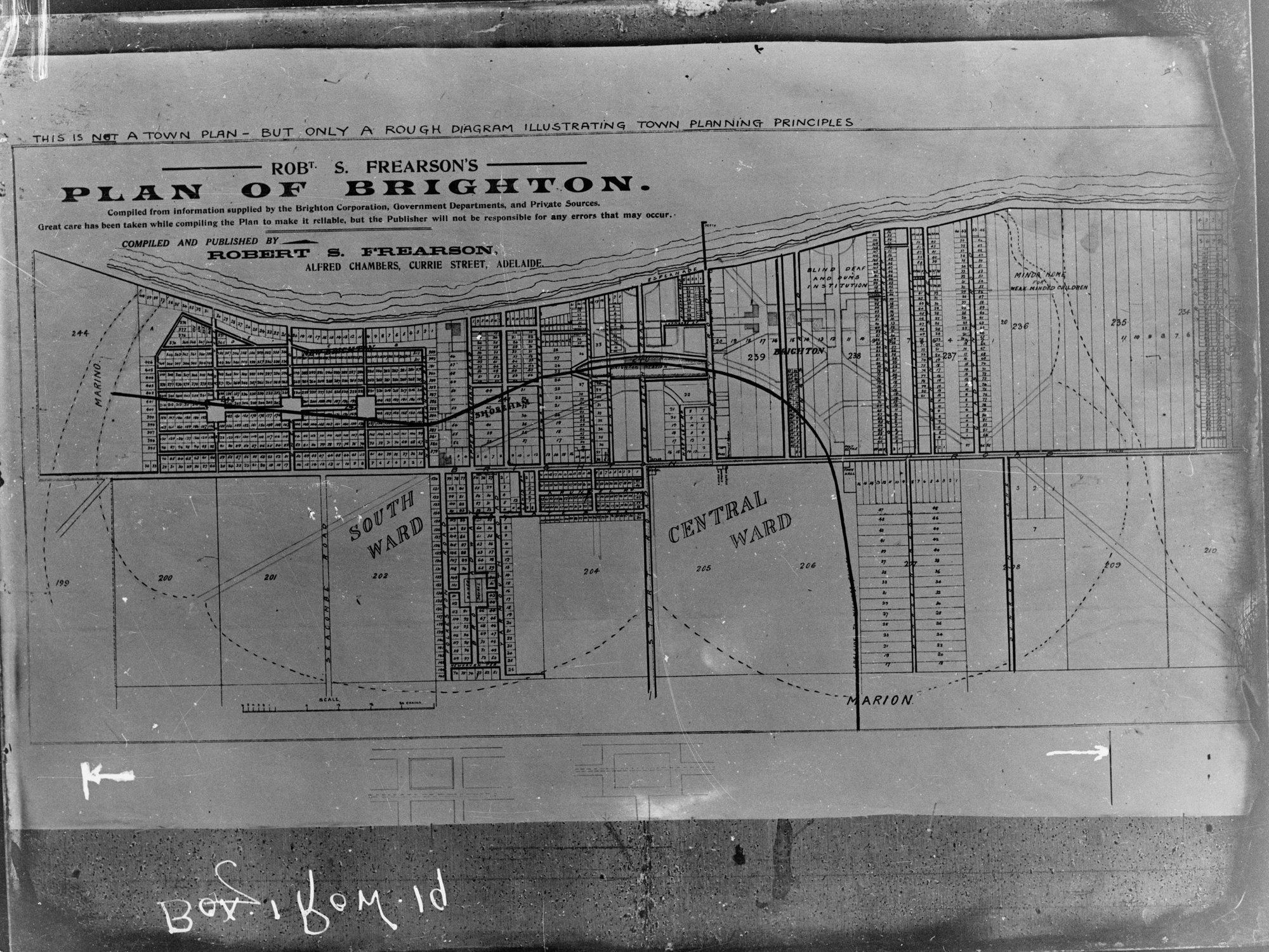 Plan of Brighton , compiled and published by Robert Frearson (Town Planner's photograph)