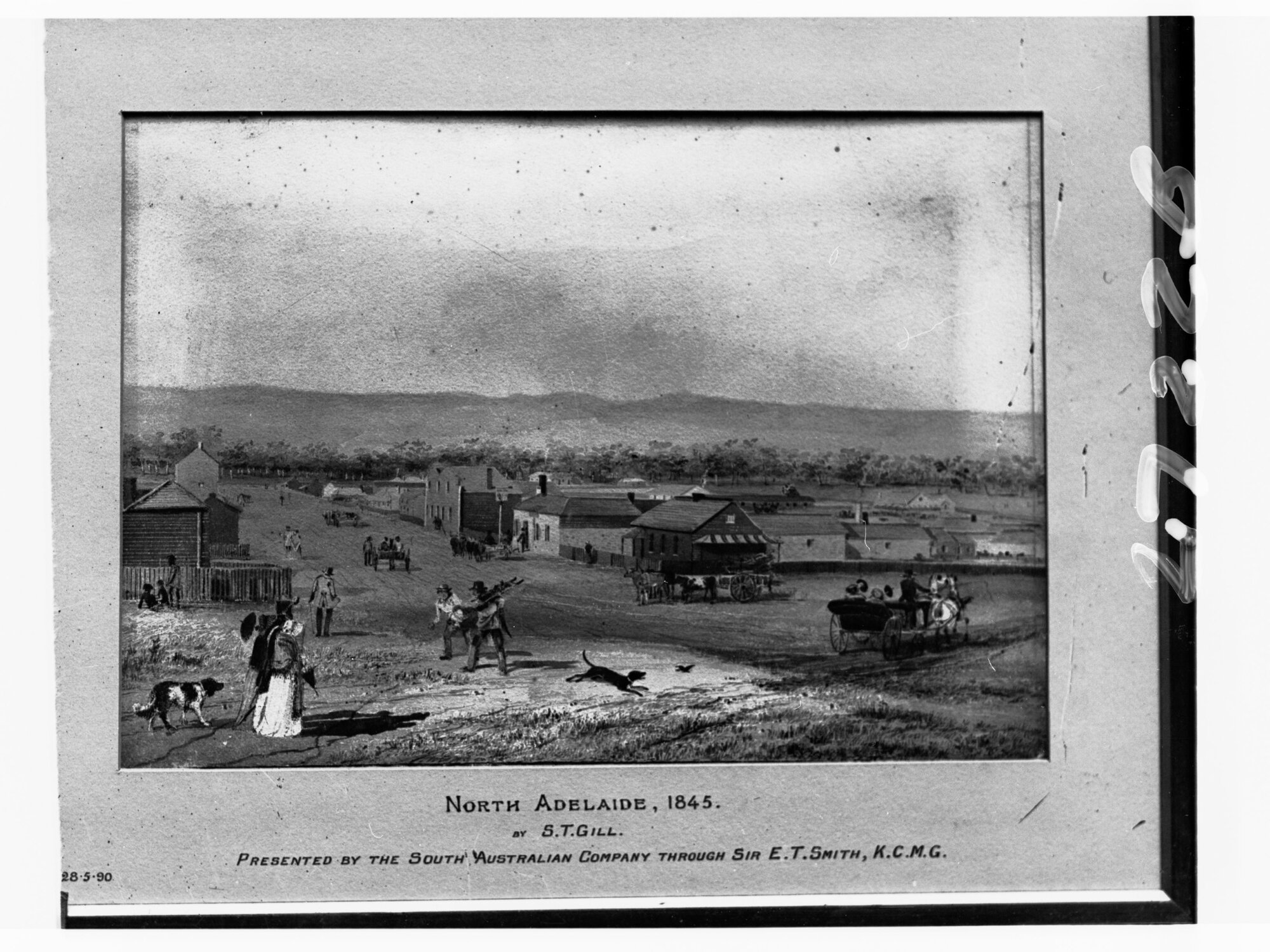 North Adelaide, 1845 - Painting by S T Gill - Presented 1890 by the South Australian Company through Sir E T Smith, KCMG