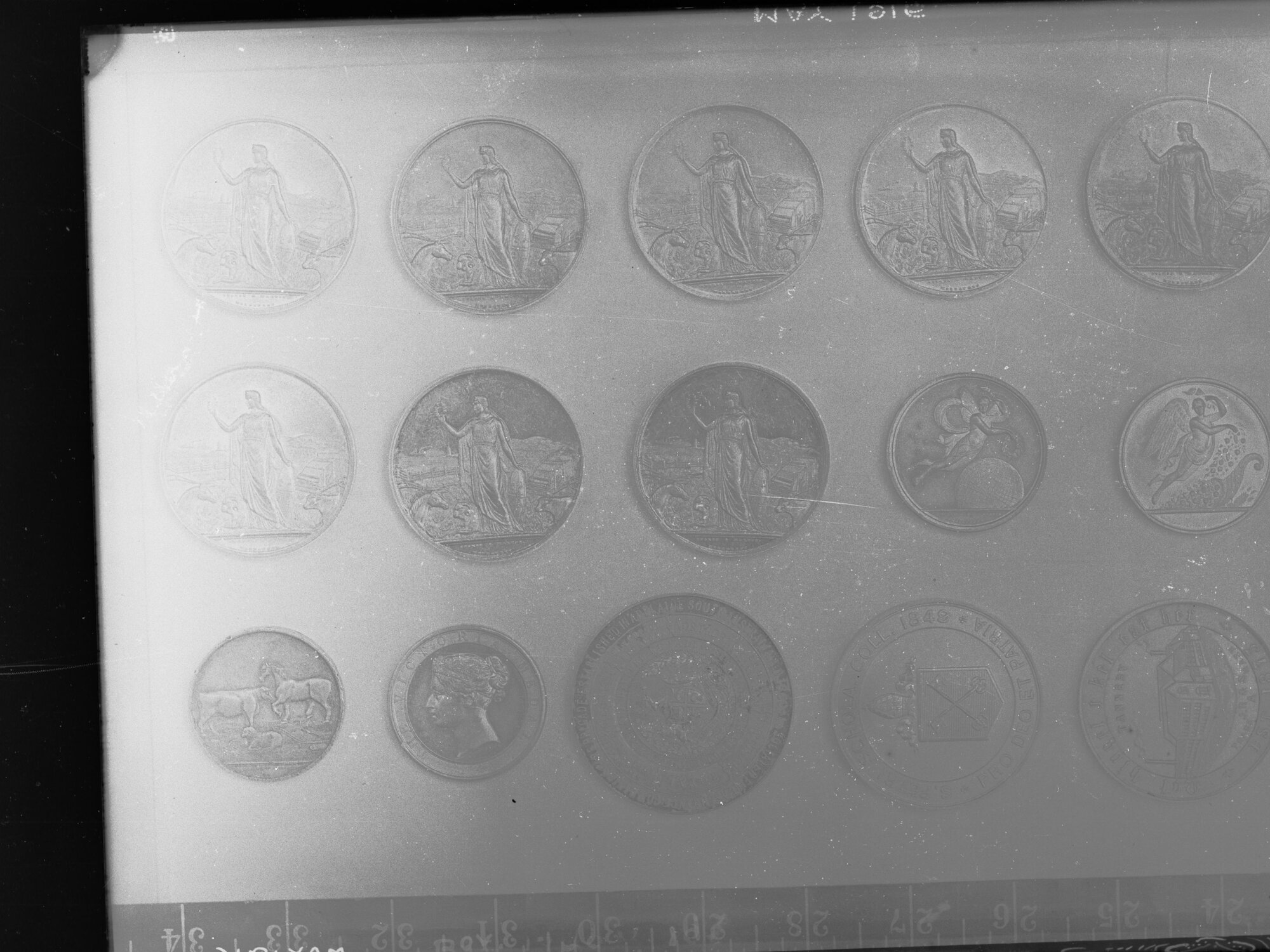 Medallions - 15 different medals held in public library, (now State Library of South Australia).