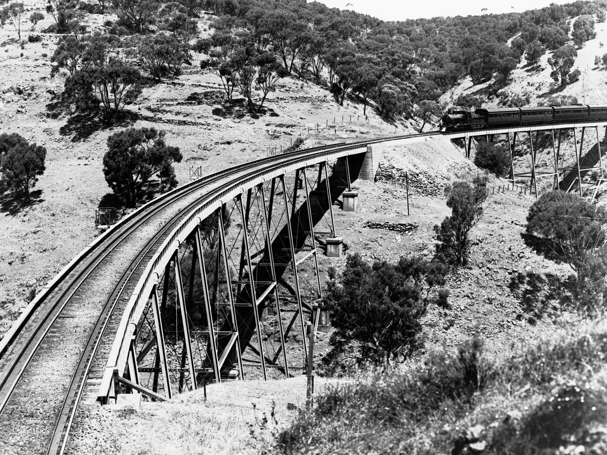Train on Mitcham Viaduct