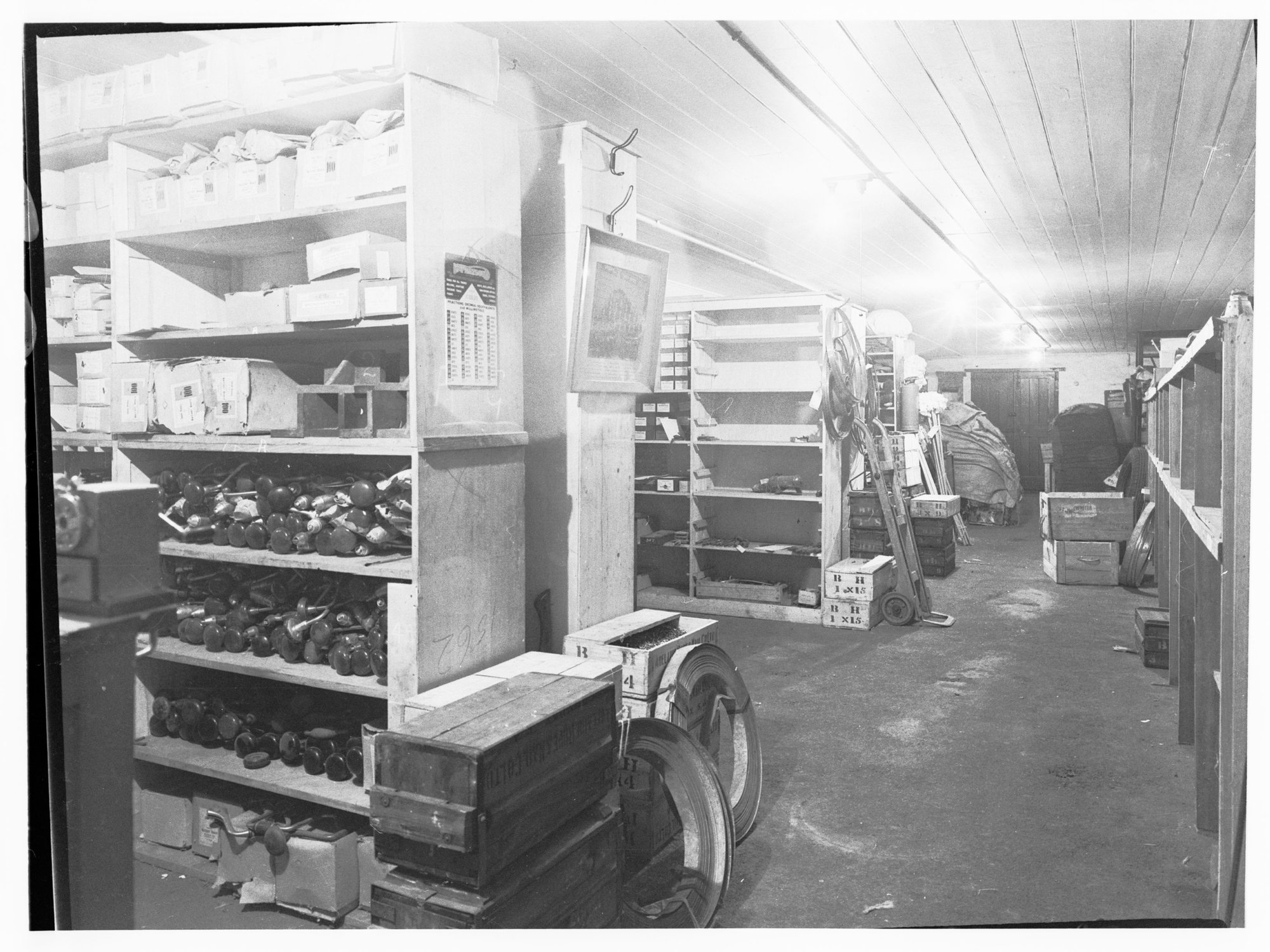 Reconstruction training school - Education Dept. - workshop store room