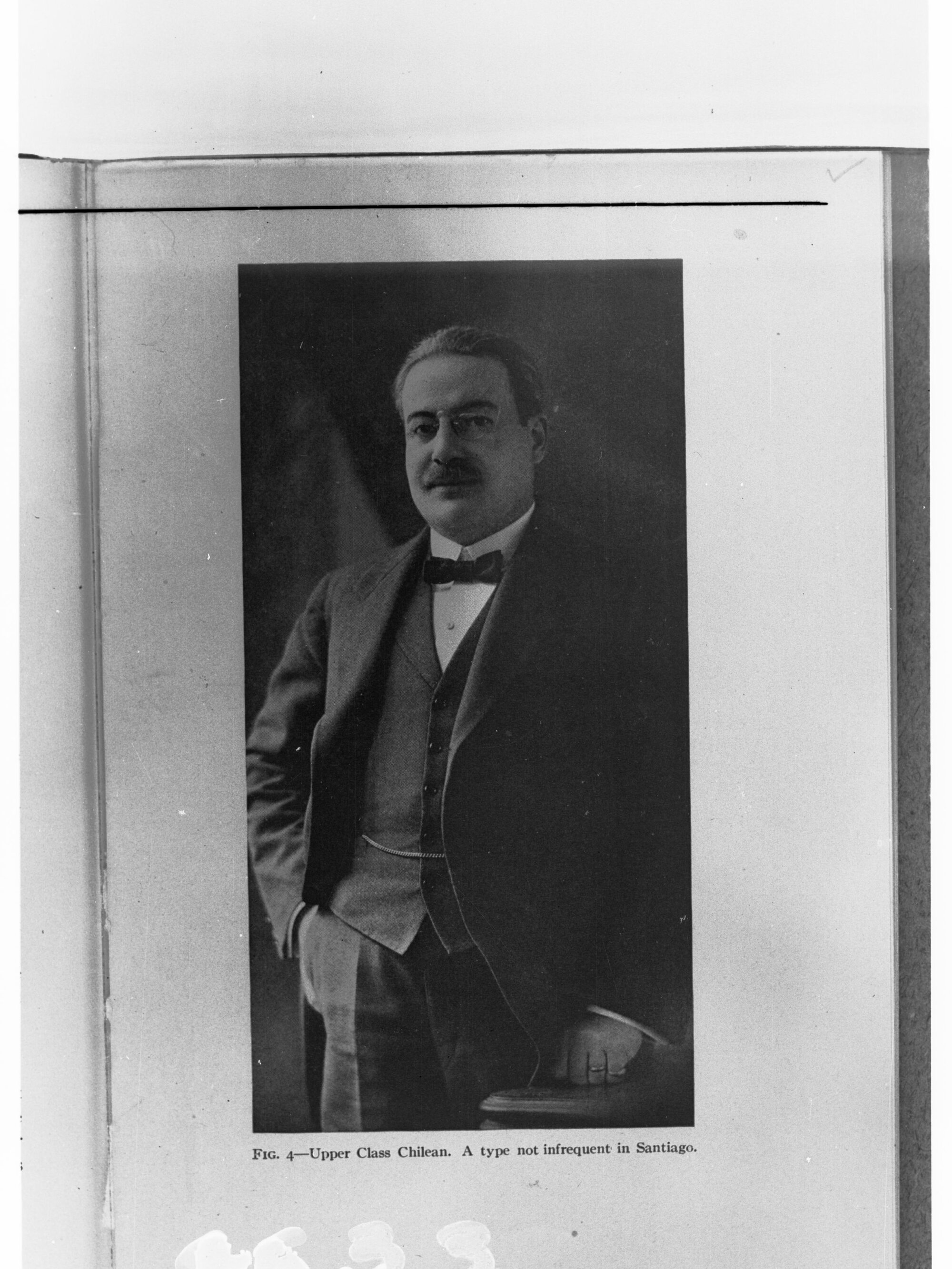 Page in a Book Showing Upper Class Chilean Man