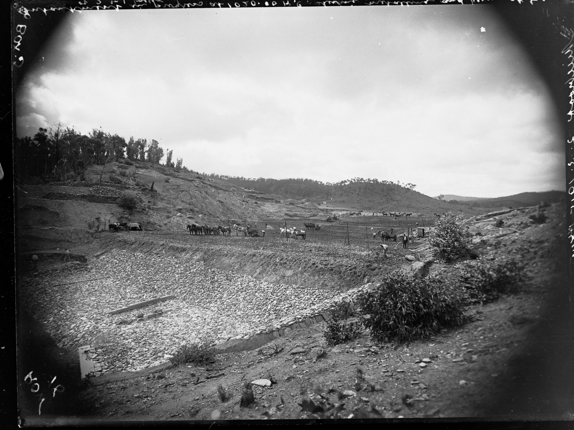 Construction of Millbrook Reservoir (Dam), South Australia 