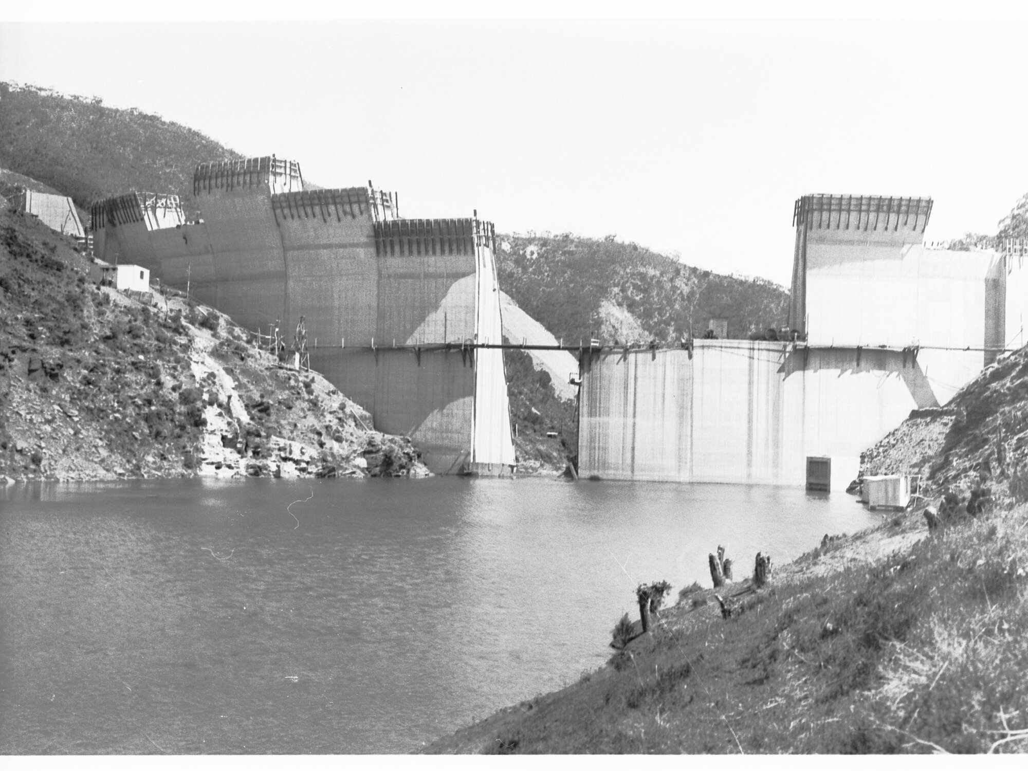 Construction of Mount Bold Reservoir - under construction in 1935