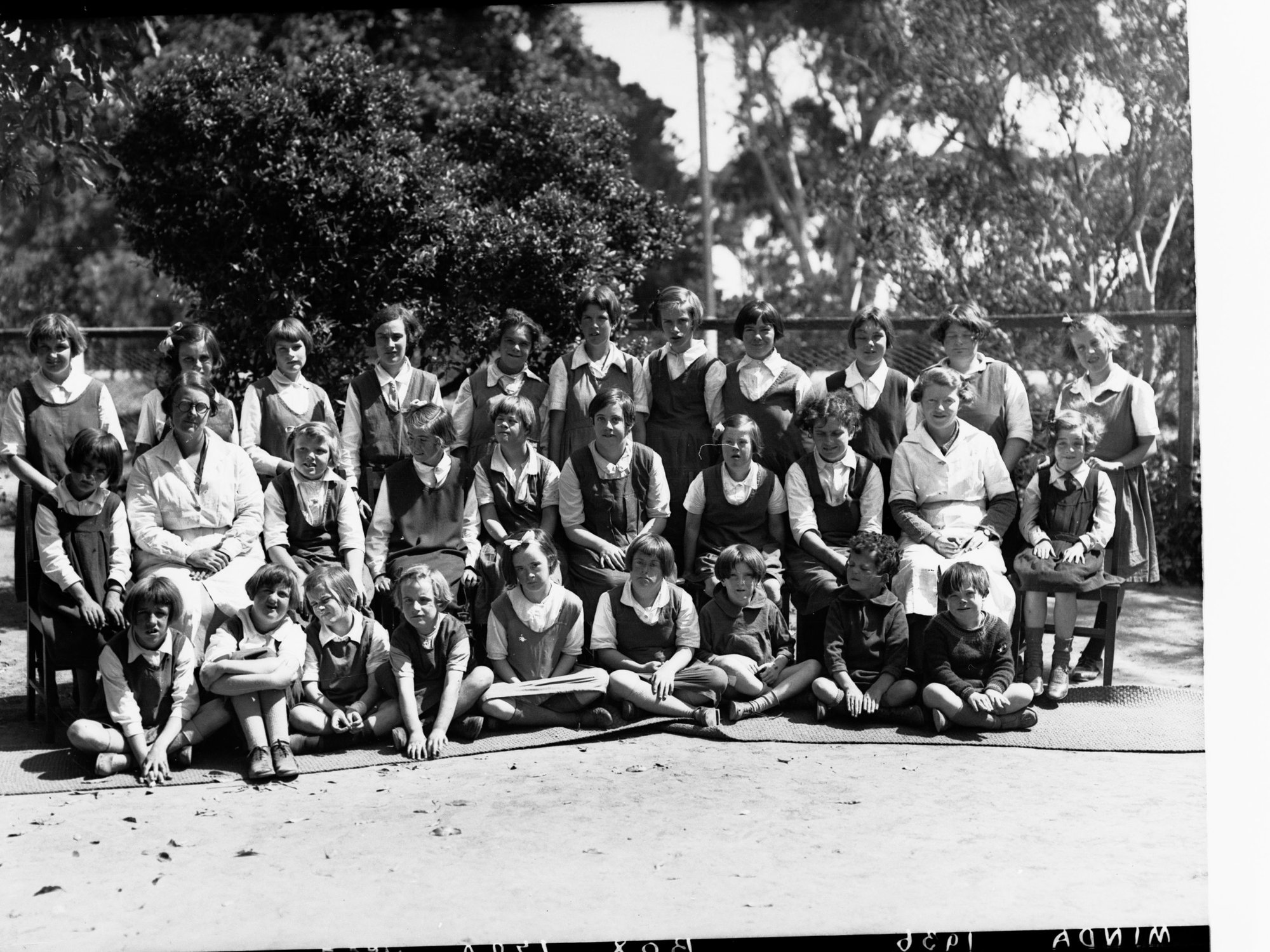 Girls and teachers at Minda Home, c1936