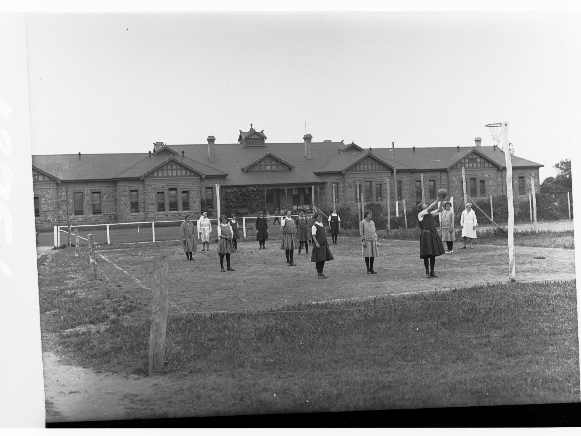 Basketball (netball) game at Minda Home, Brighton 1931