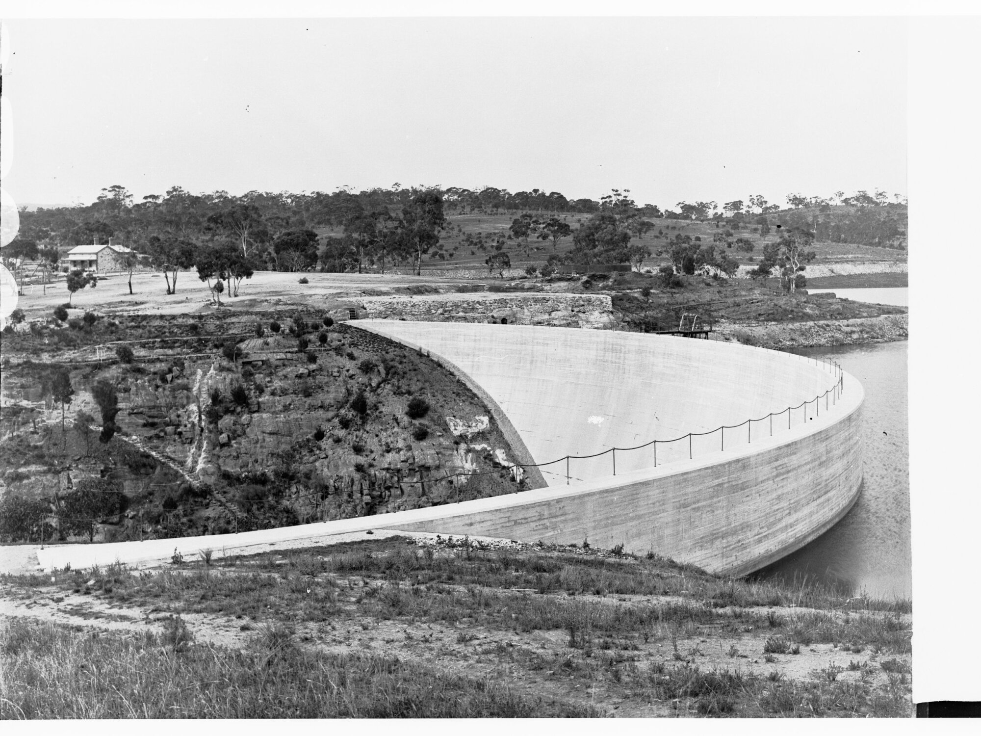 Barossa dam (reservoir) wall