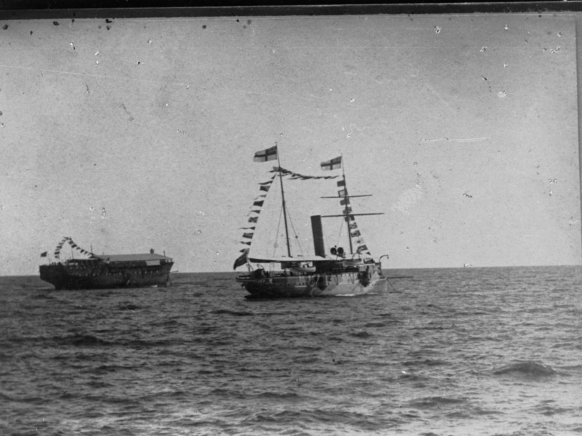 HMCS Protector and clipper Fitzjames - Largs Bay