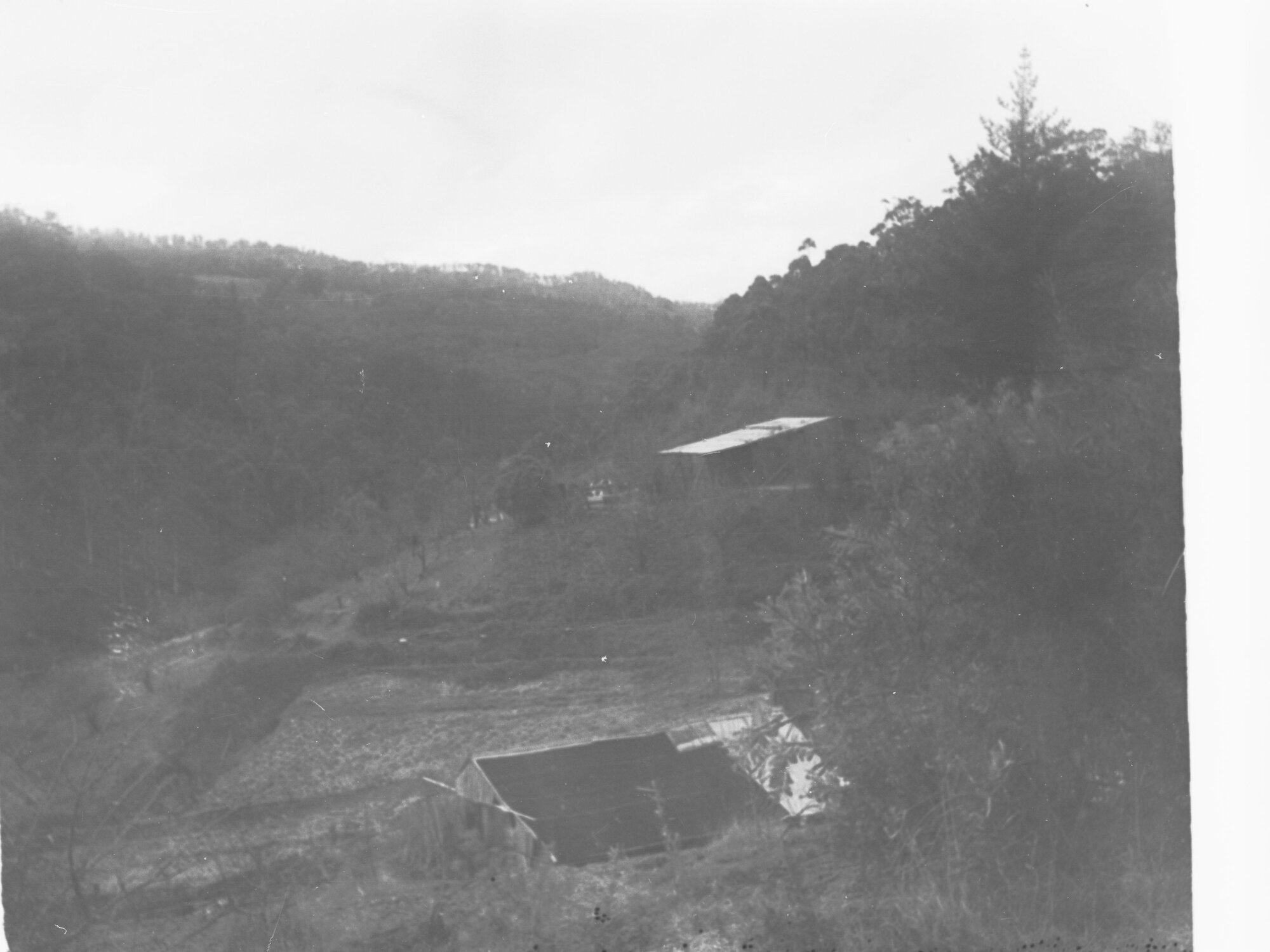 Nortons Summit Mount Lofty Ranges with cottages in foreground