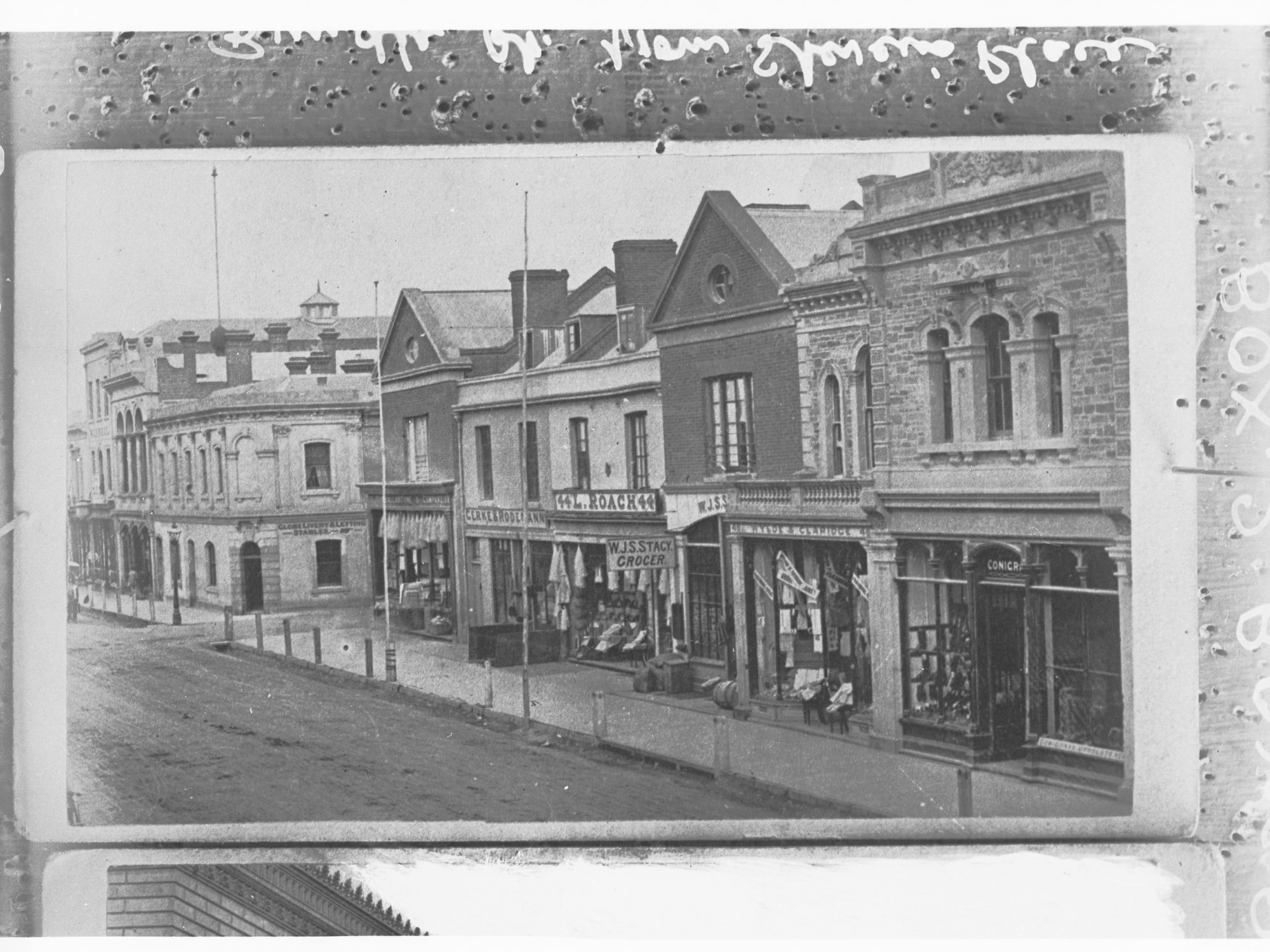 Rundle Street from Stevens Place looking West - copied in 1918