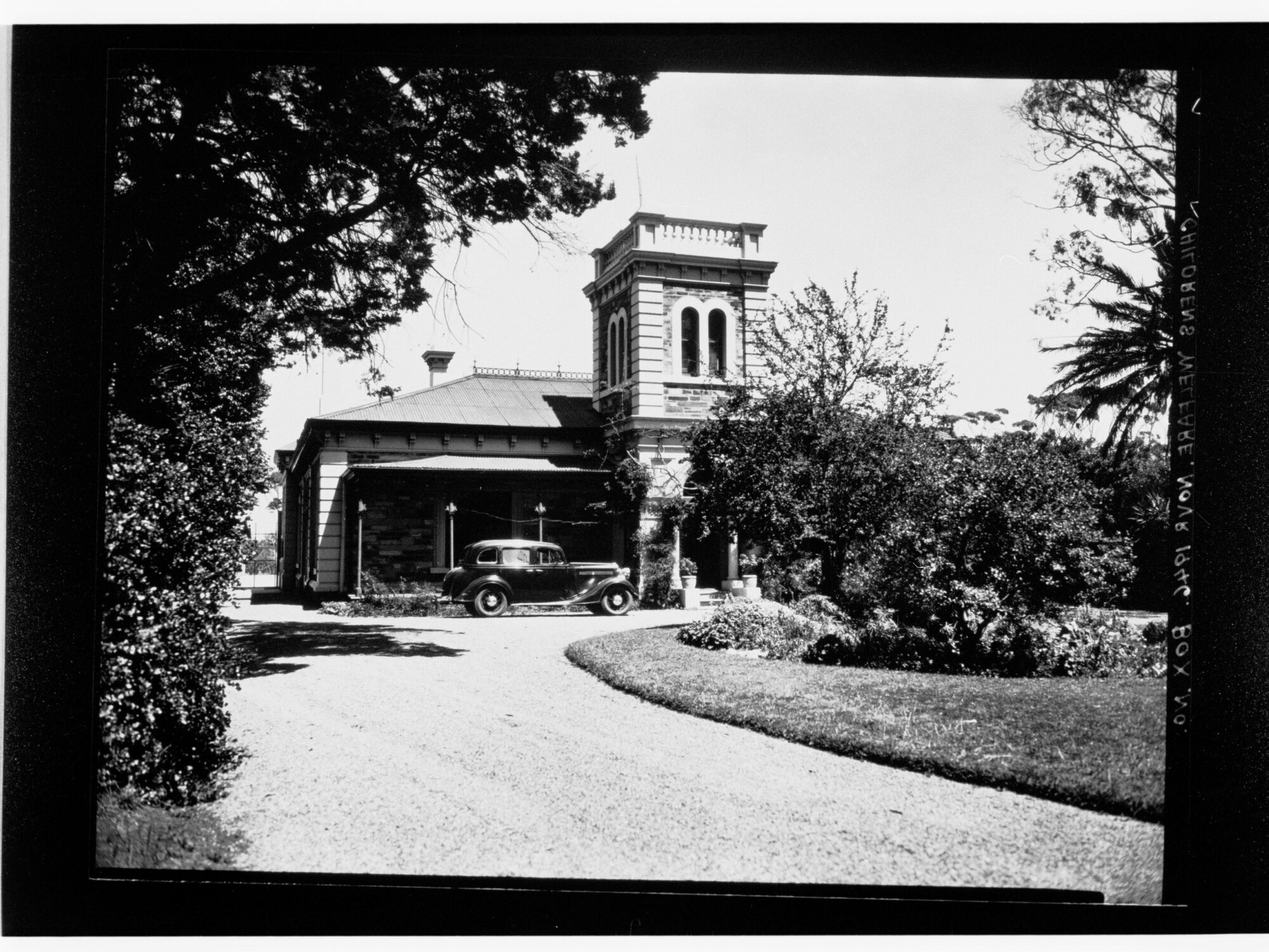 Child Welfare Department property. house with tower
