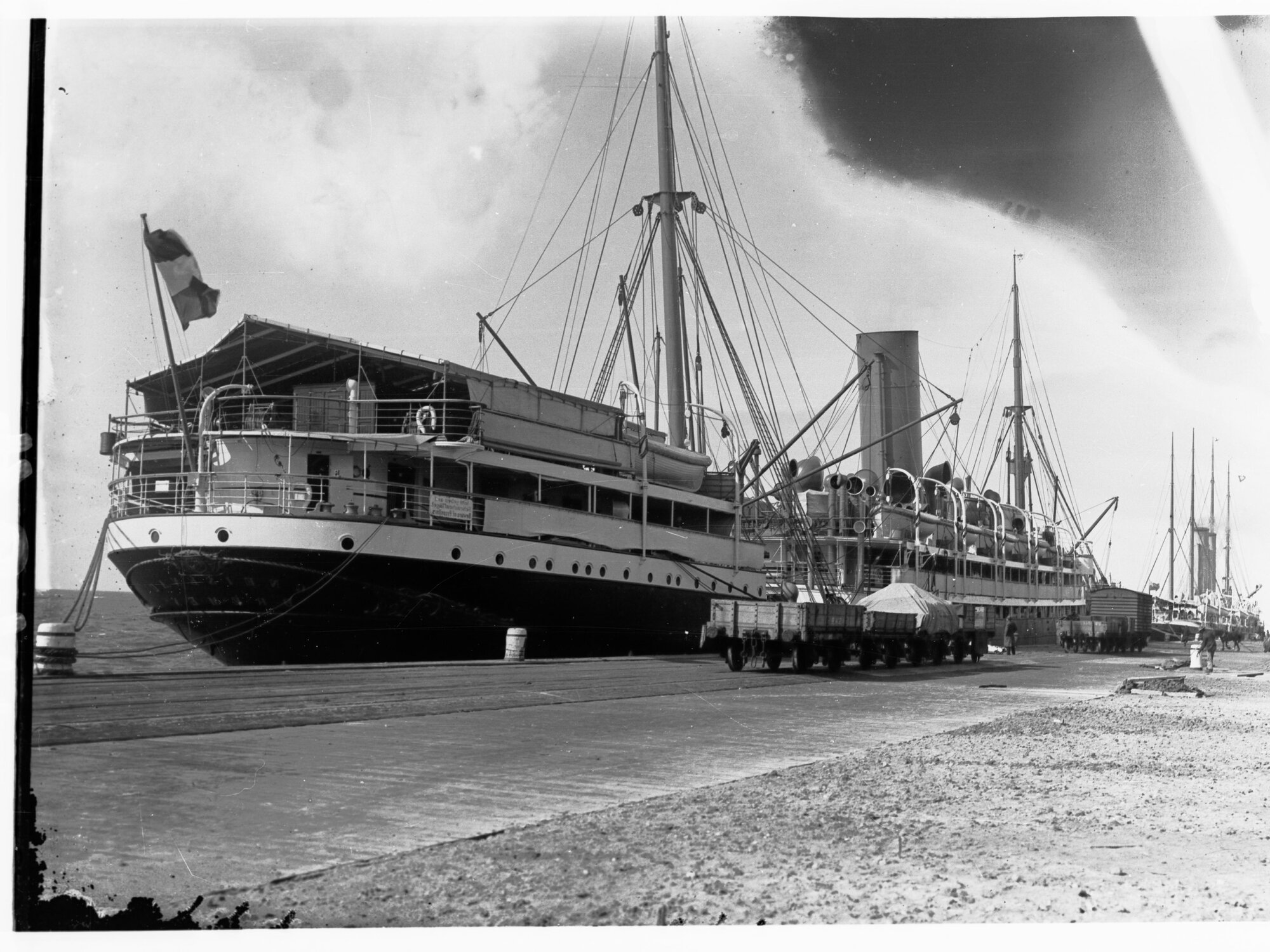 Steamship Gneisenau at Outer Harbour