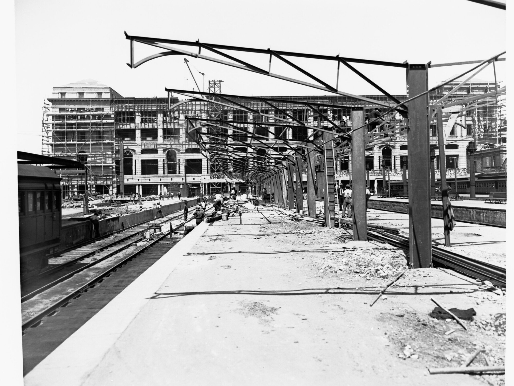 Adelaide Railway Station Under Construction Work on Railway Lines