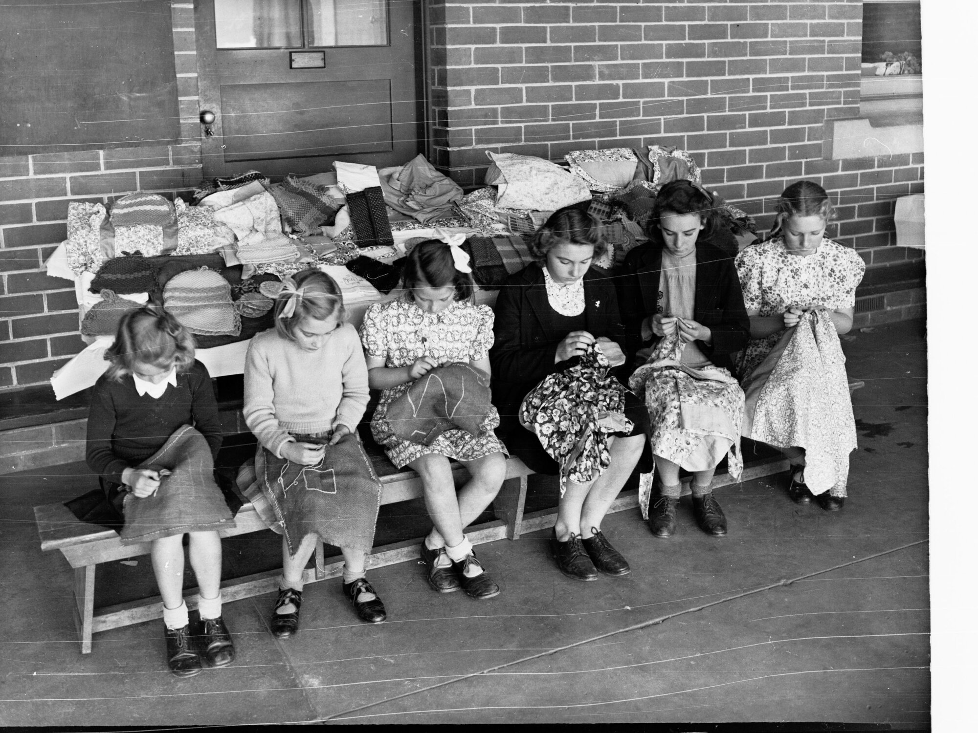 Girls Doing Sewing at Highgate School