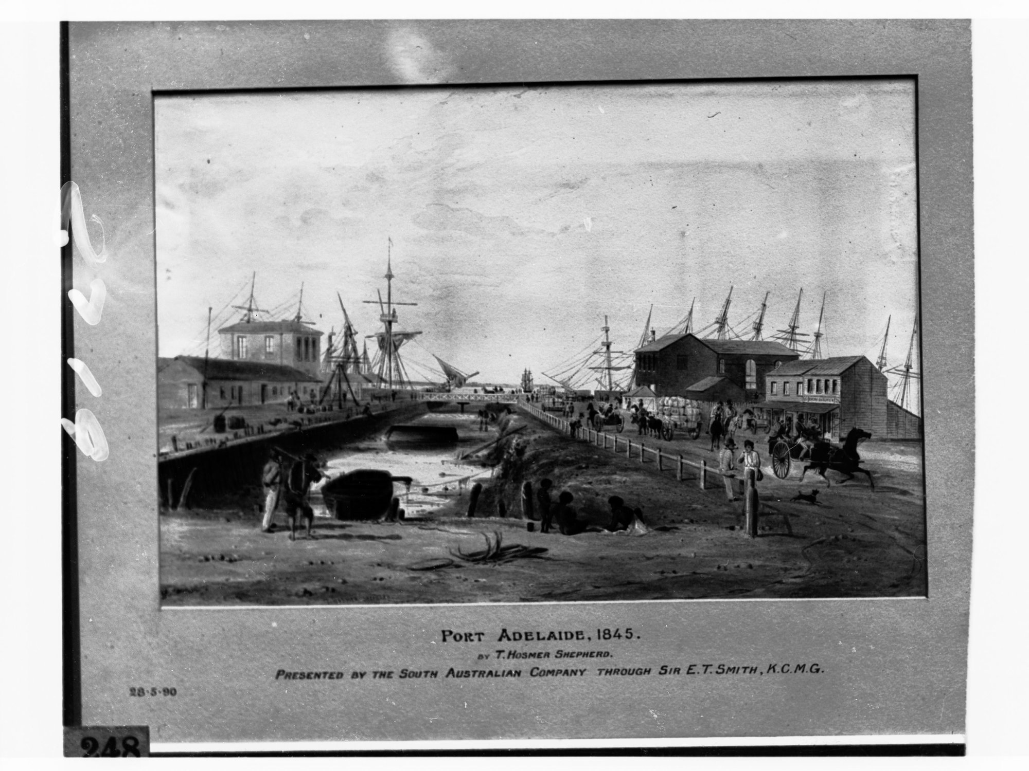 Port Adelaide, 1848  - Sketch by T Hosmer Shepherd - Presented by the South Australian Company through Sir E T Smith, KCMG