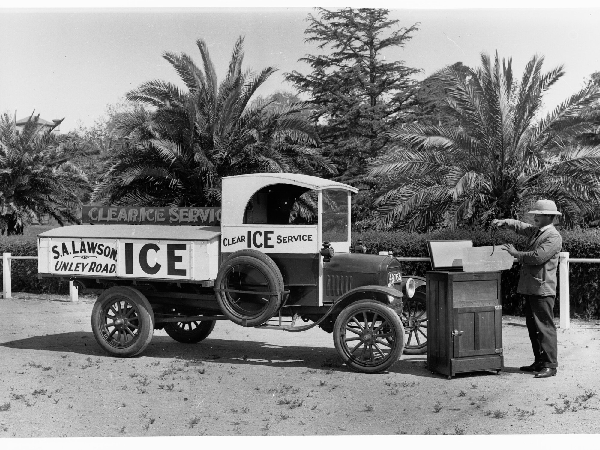Automobile used for clear ice service