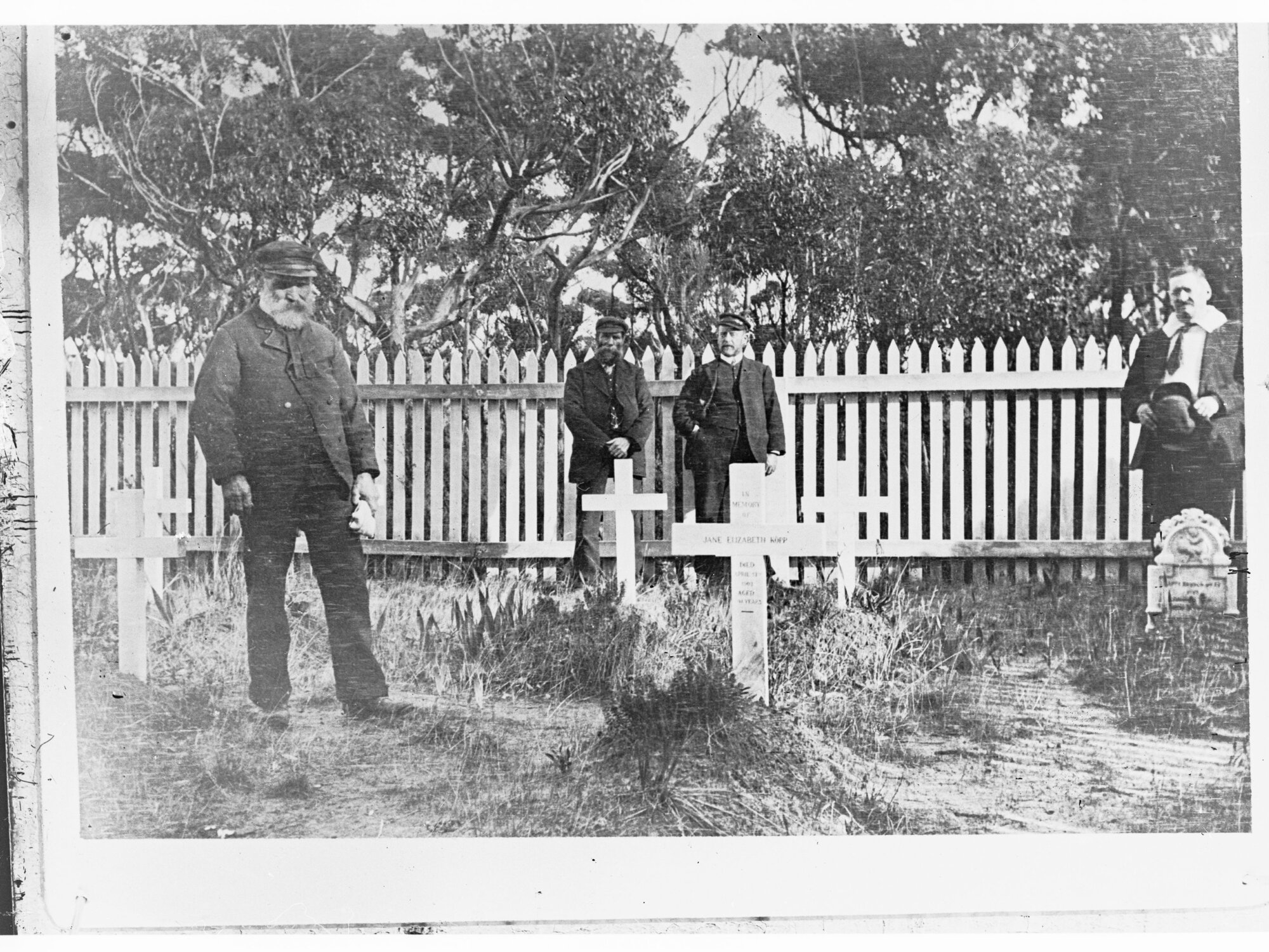 Grave of Jane Elizabeth Kopp - died 1903 aged 41 years - Harvey's Return Cemetery, Cape Borda, Kangaroo Island