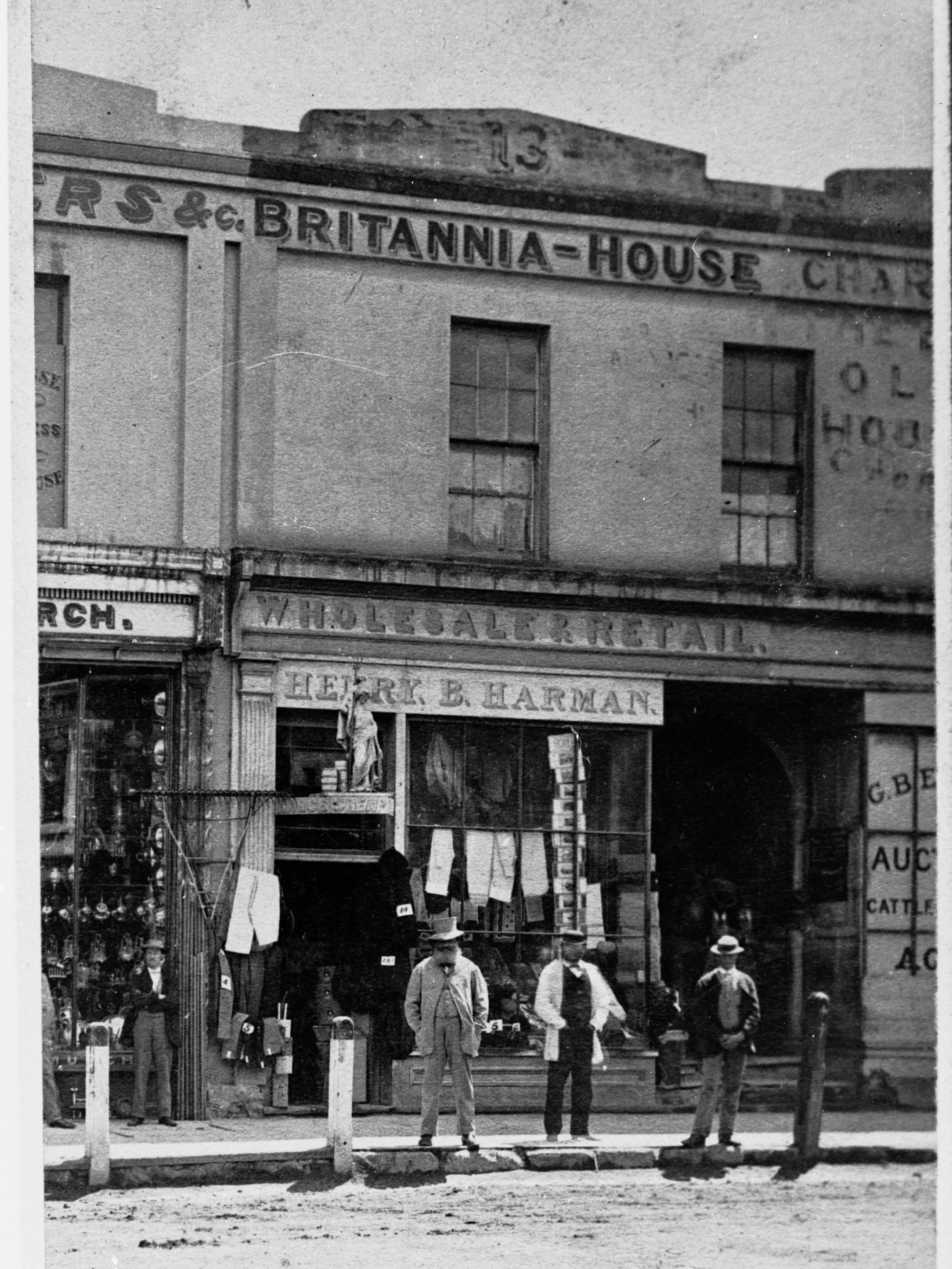 View of a shop in Hindley Street, Adelaide circa 1871