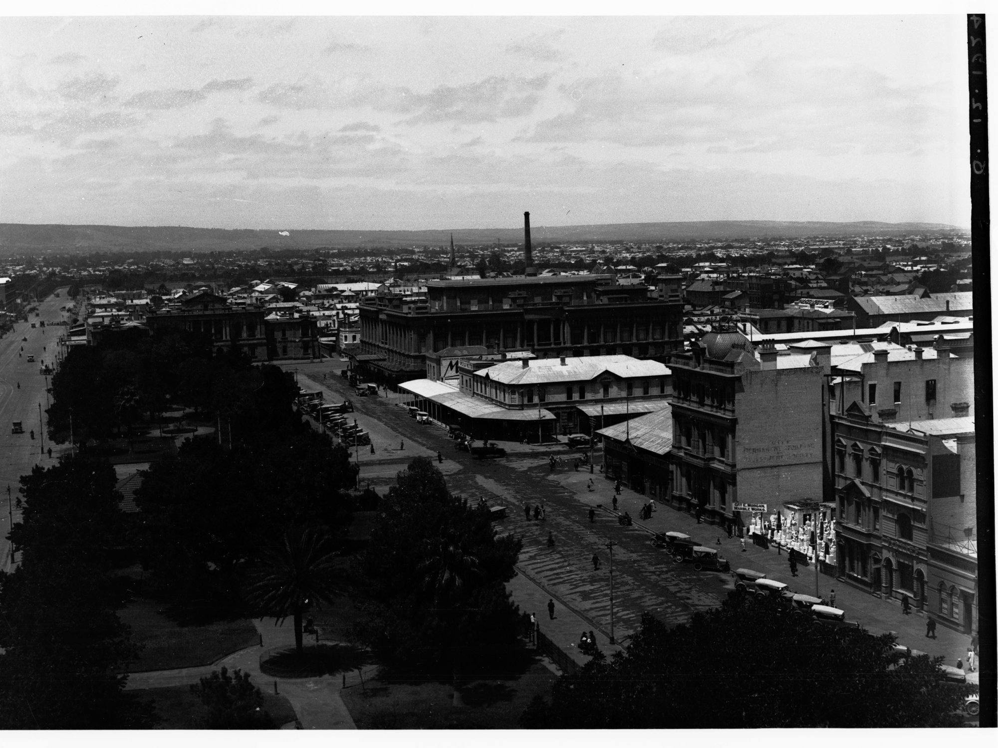 Victoria Square showing automobiles
