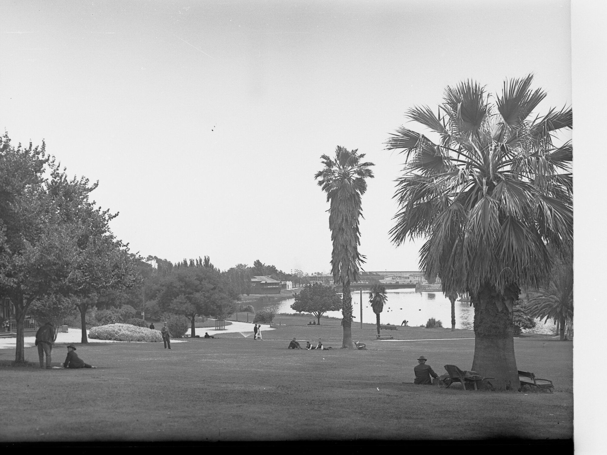 River Torrens Showing People Sitting on Grass