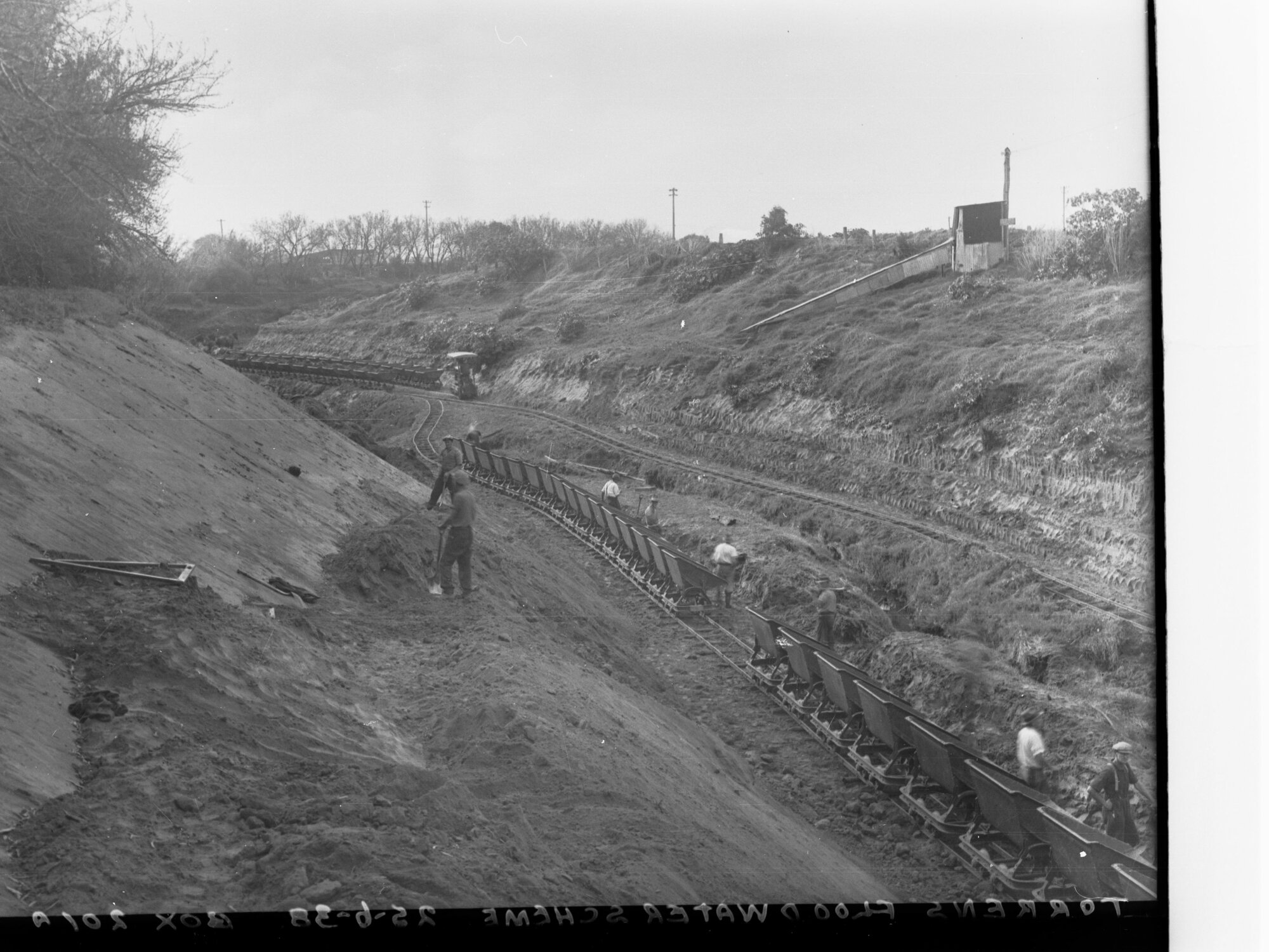 Torrens Floodwater Scheme showing workers