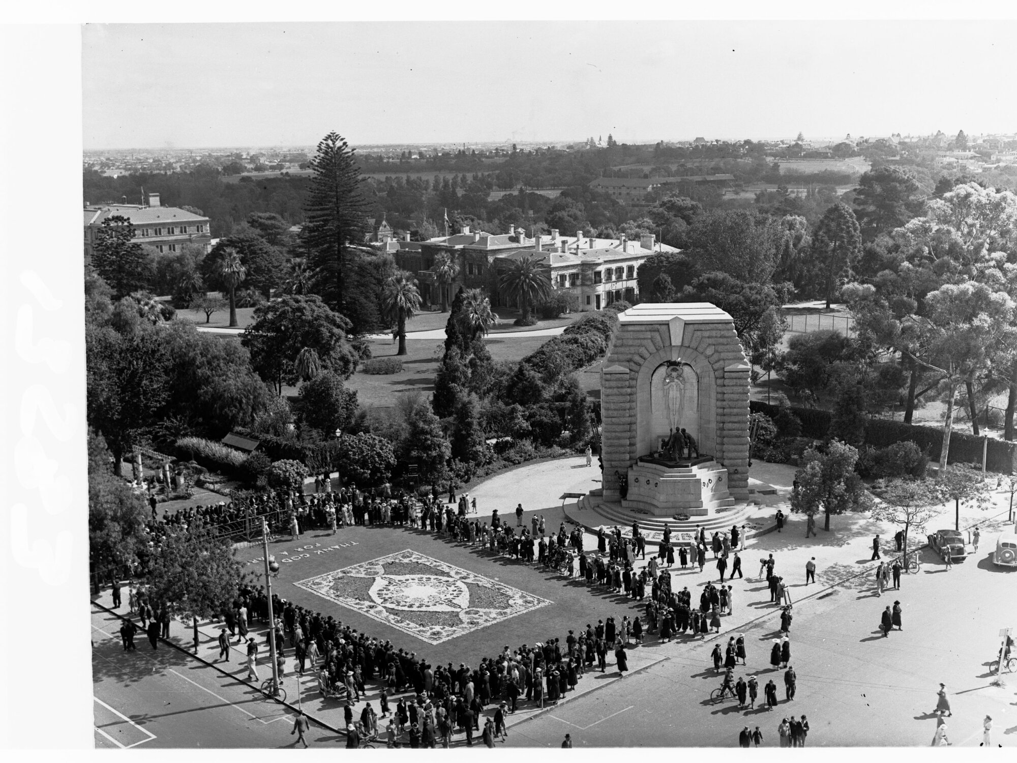 Floral Carpet Beneath the National War Memorial, North Terrace