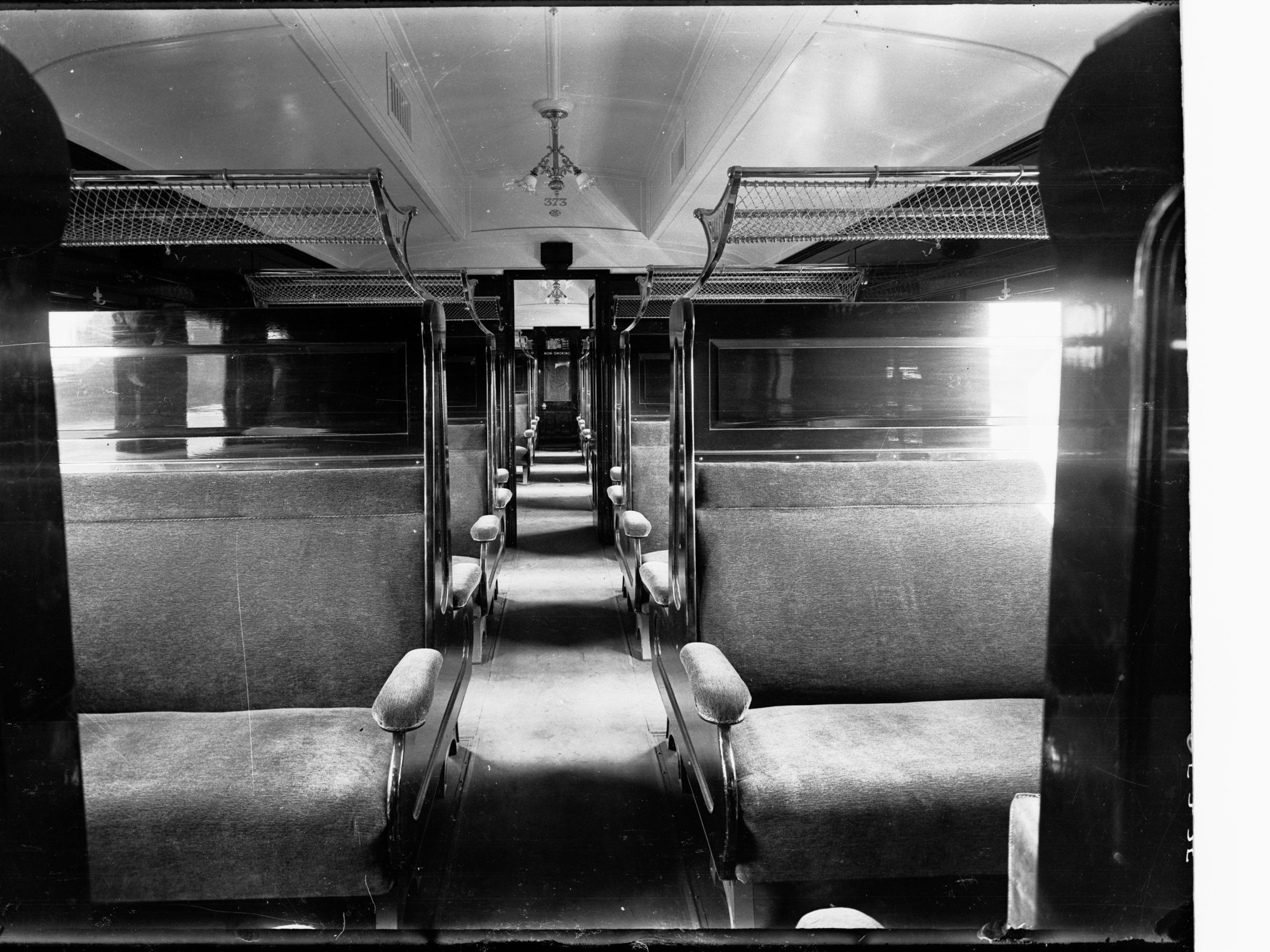 Interior of railway commissioners carriage