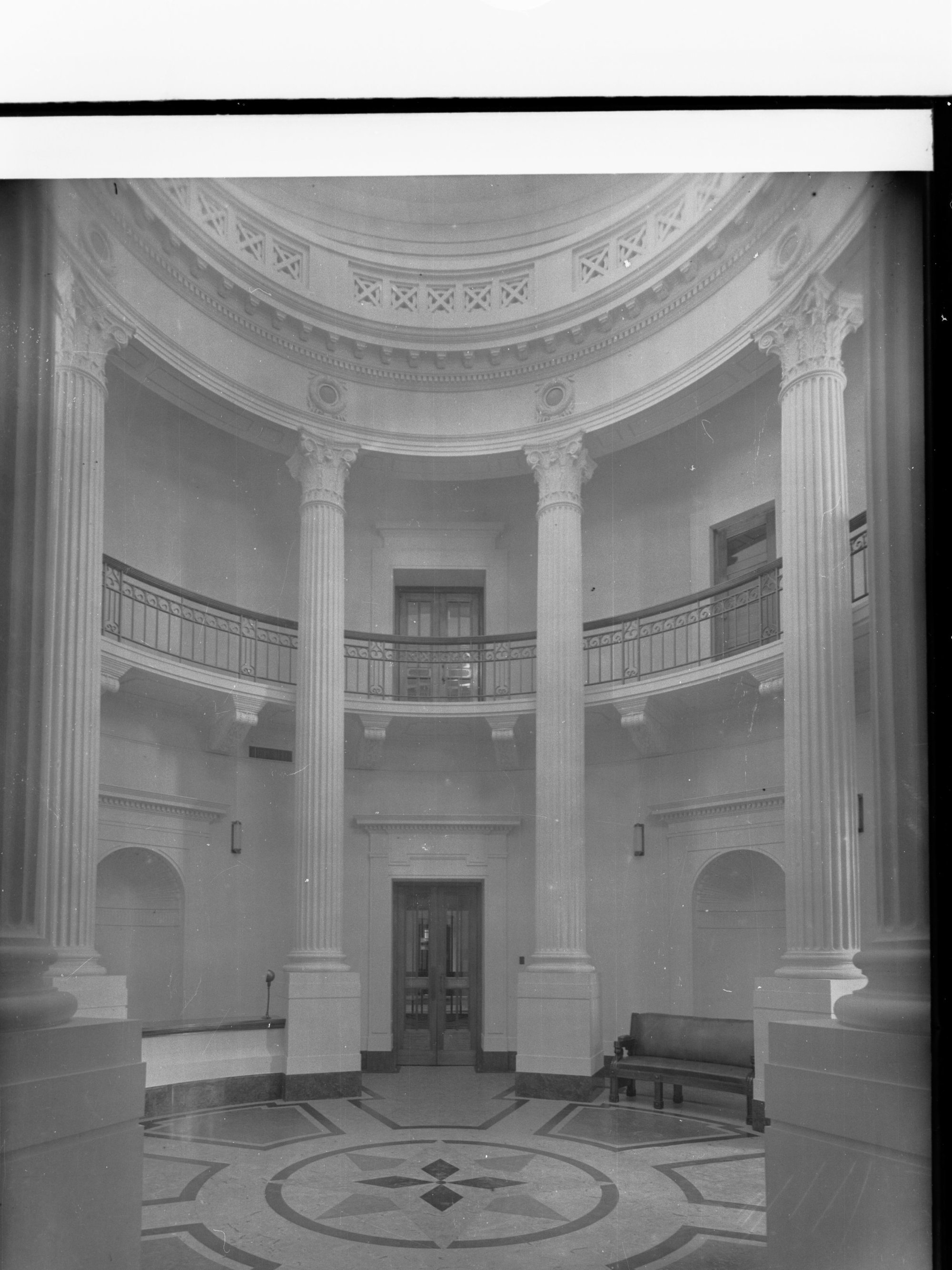 Interior of Parliament House showing room where dome is in ceiling; opening of parliament