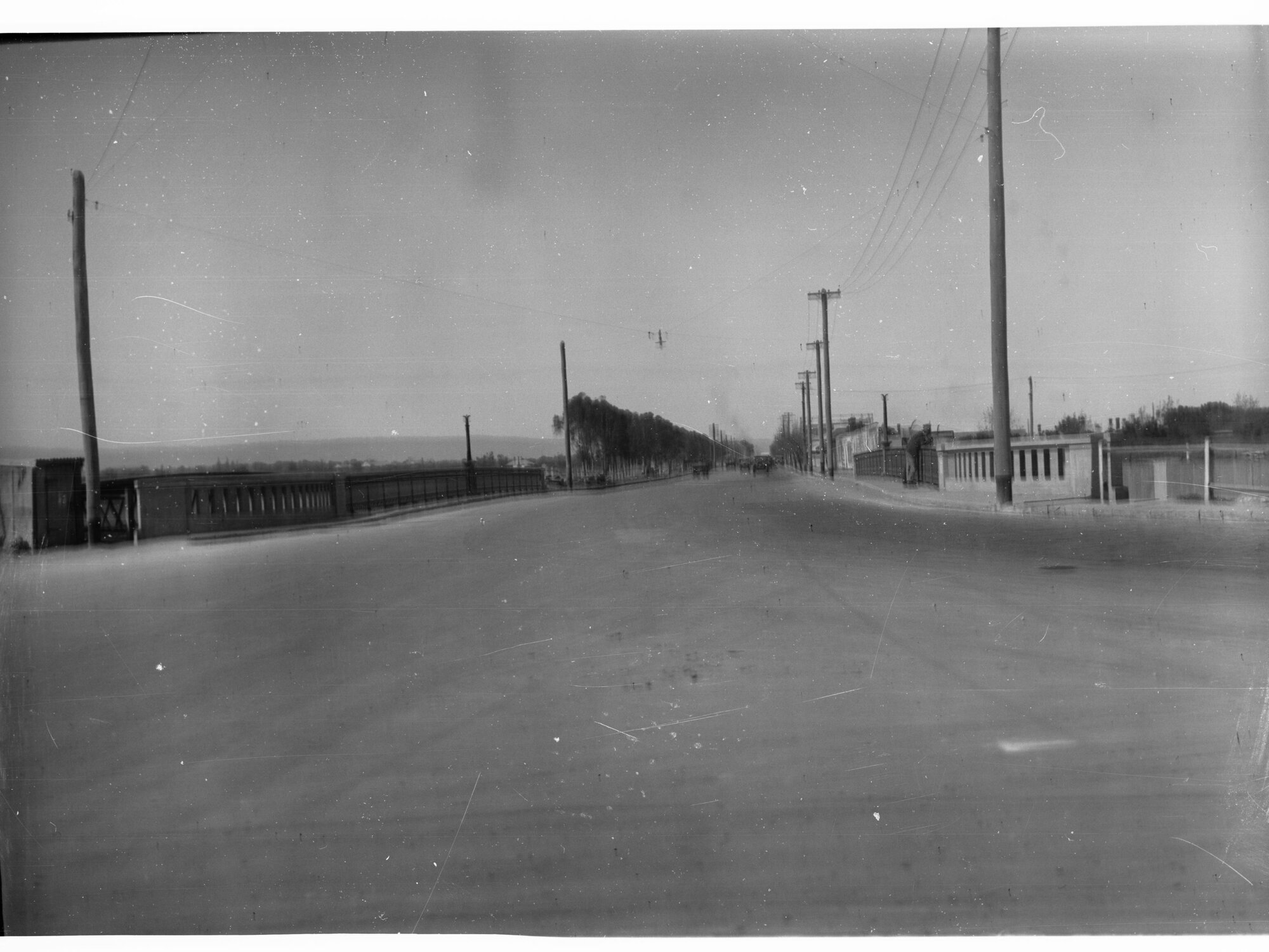 Port Road at Himdmarsh Bridge Showing Tram Line