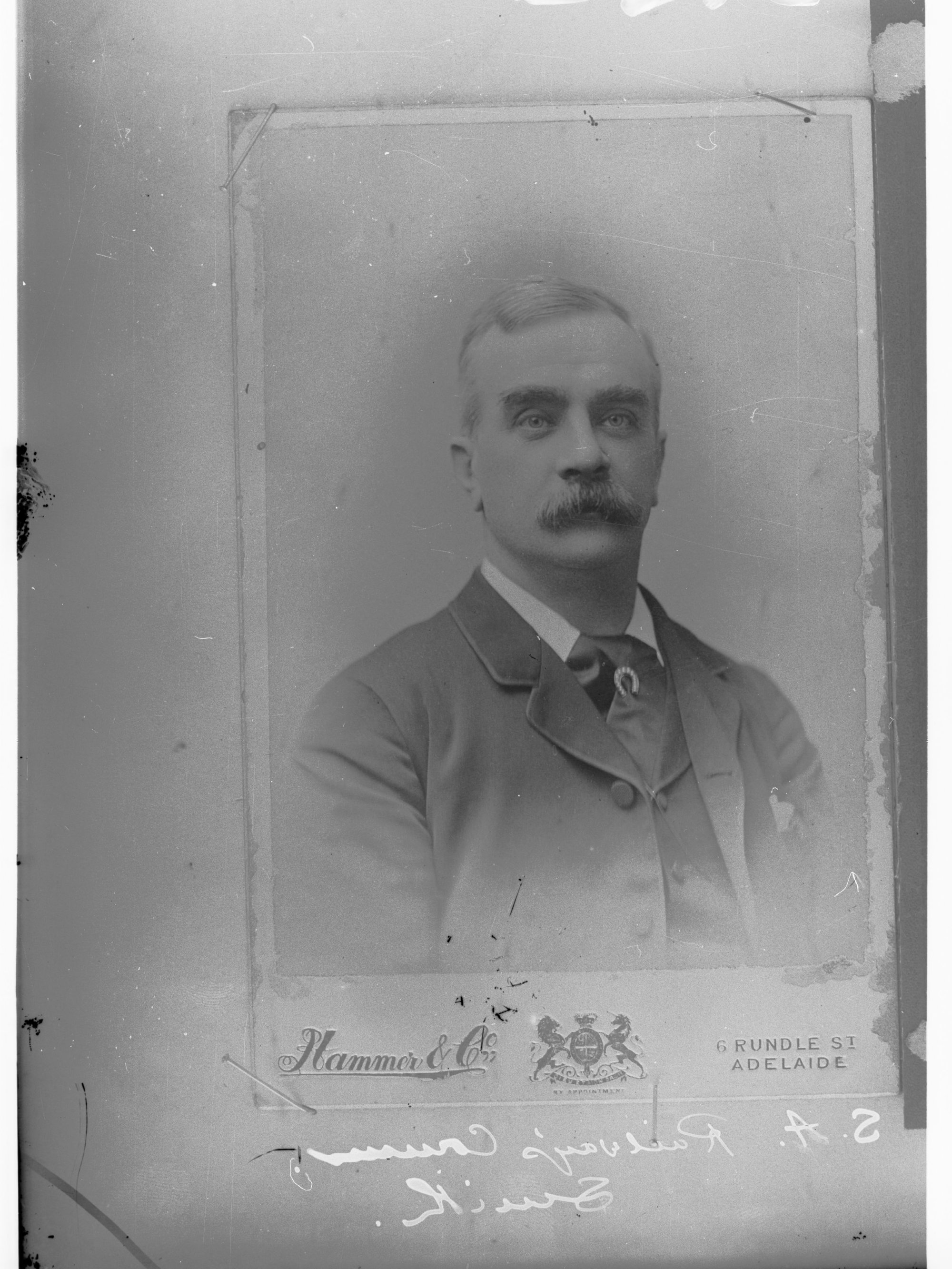 Portrait of Mr J H Smith - Railways Commissioner, 1887-1895 (Hammer &amp; Co. Photographers)