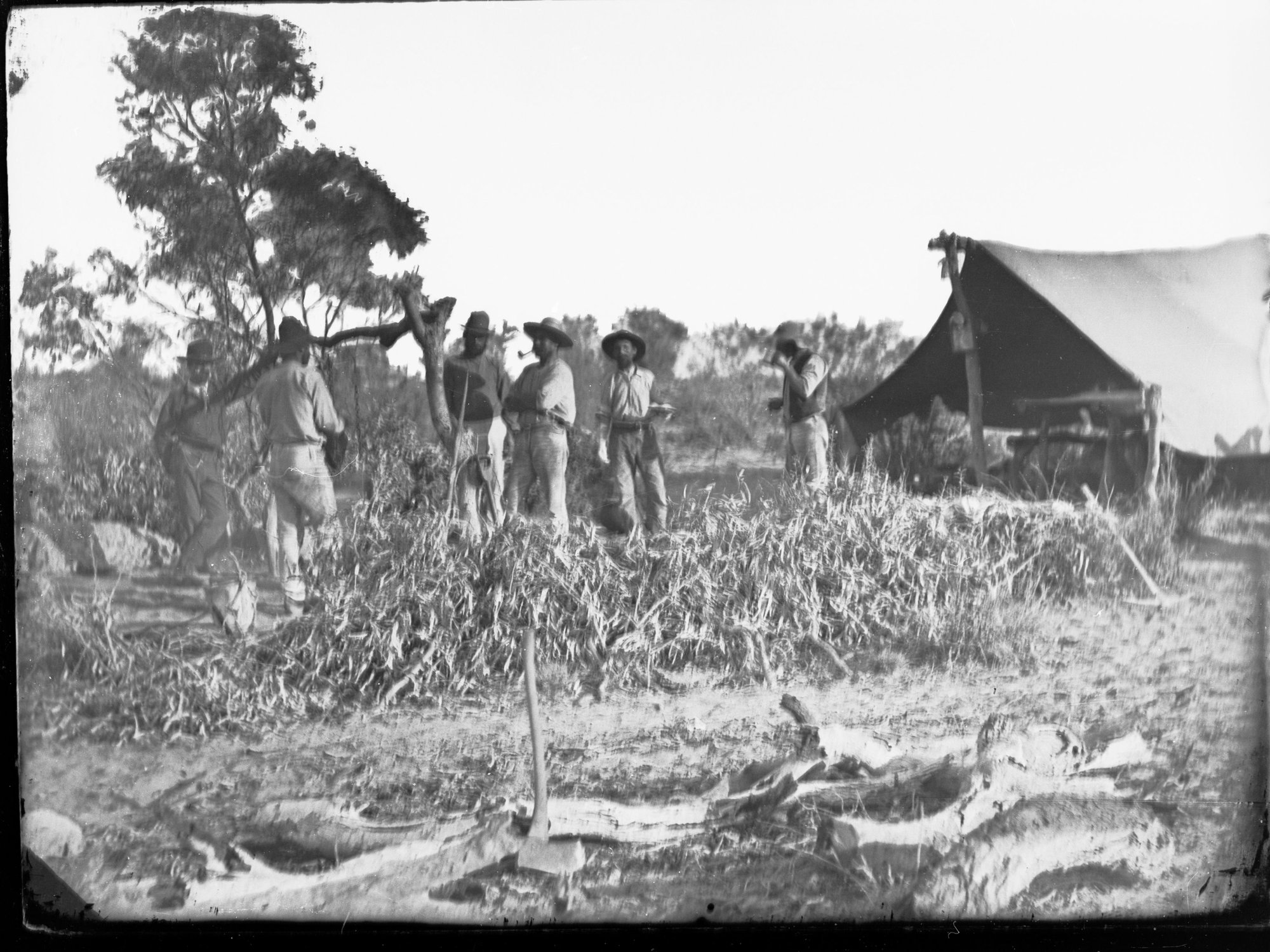 Surveyors' campsite - area surveyed for East West Line. Nullabor Plains