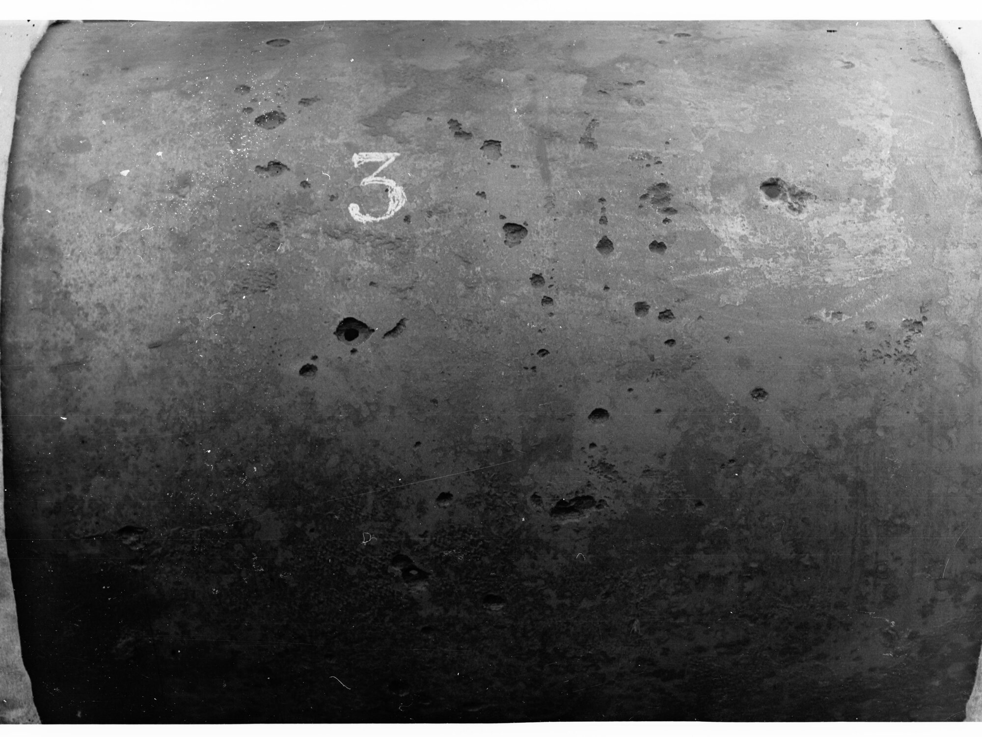 Rust Pits in surface of Steel Water Pipe