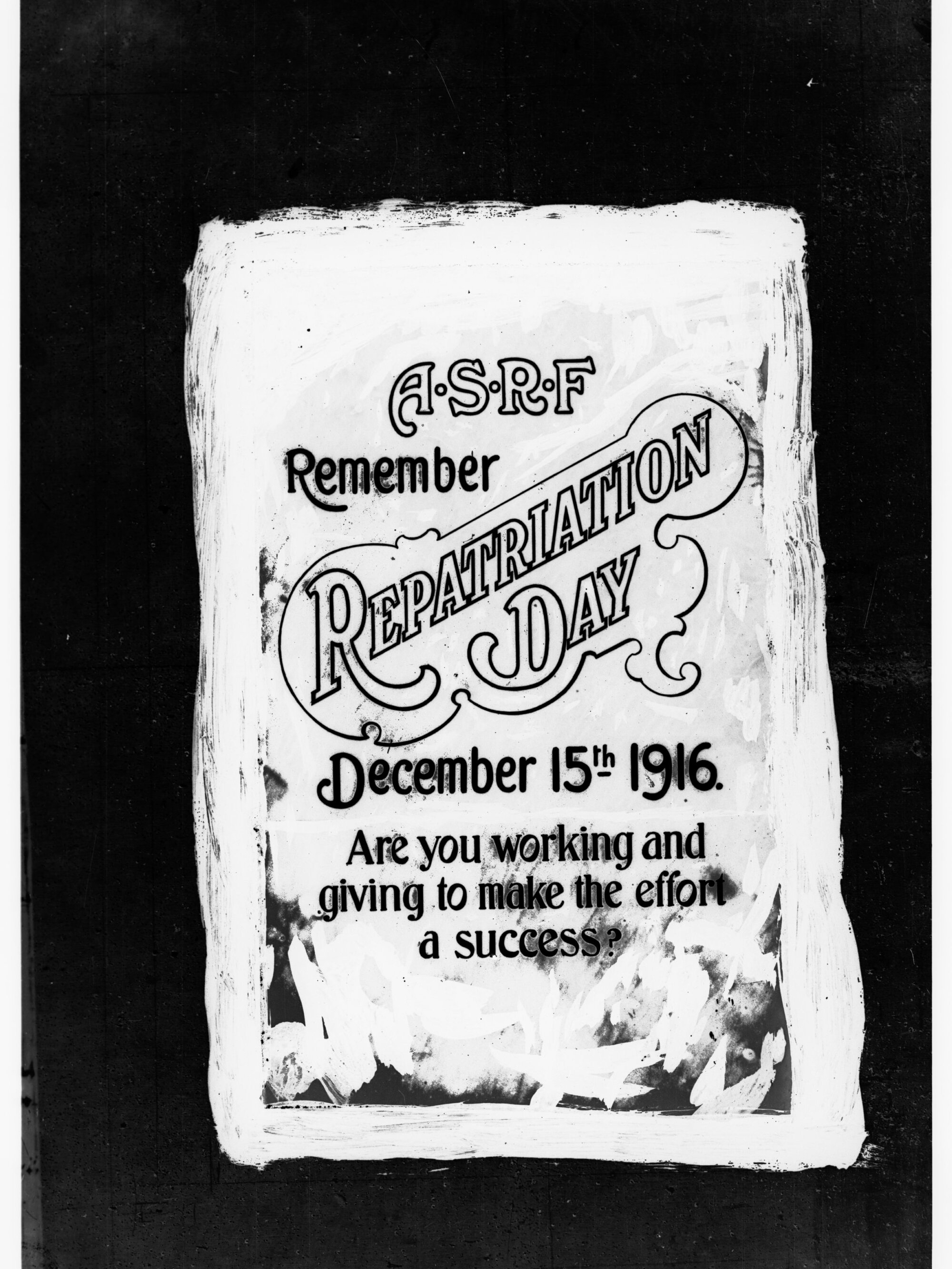 Poster commemorating repatriation day | History Trust