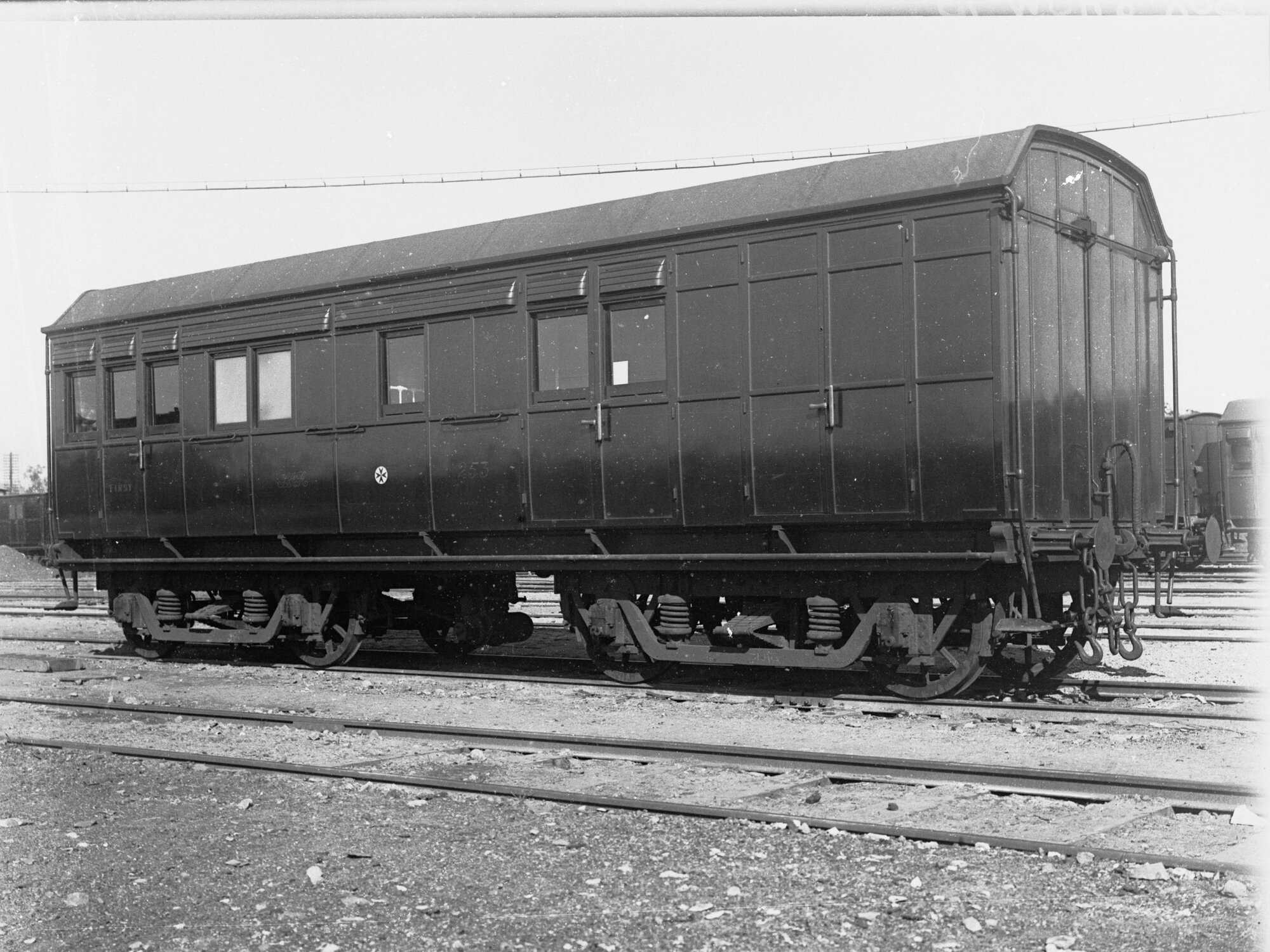 Railway Carriage on tracks (Ambulance Carriage) - Railway Commissioner's Report