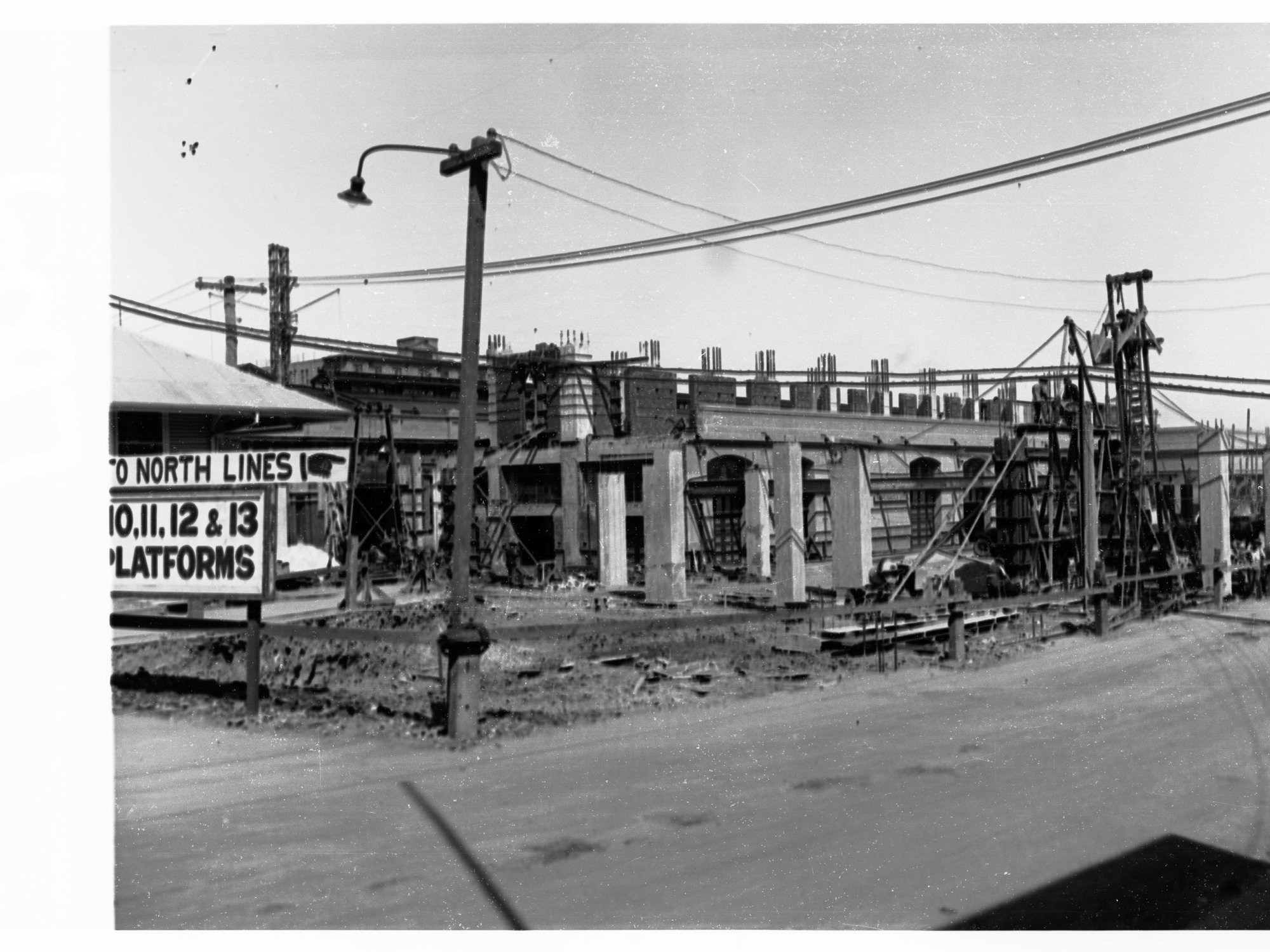 Adelaide Railway Station at the Beginning of Construction