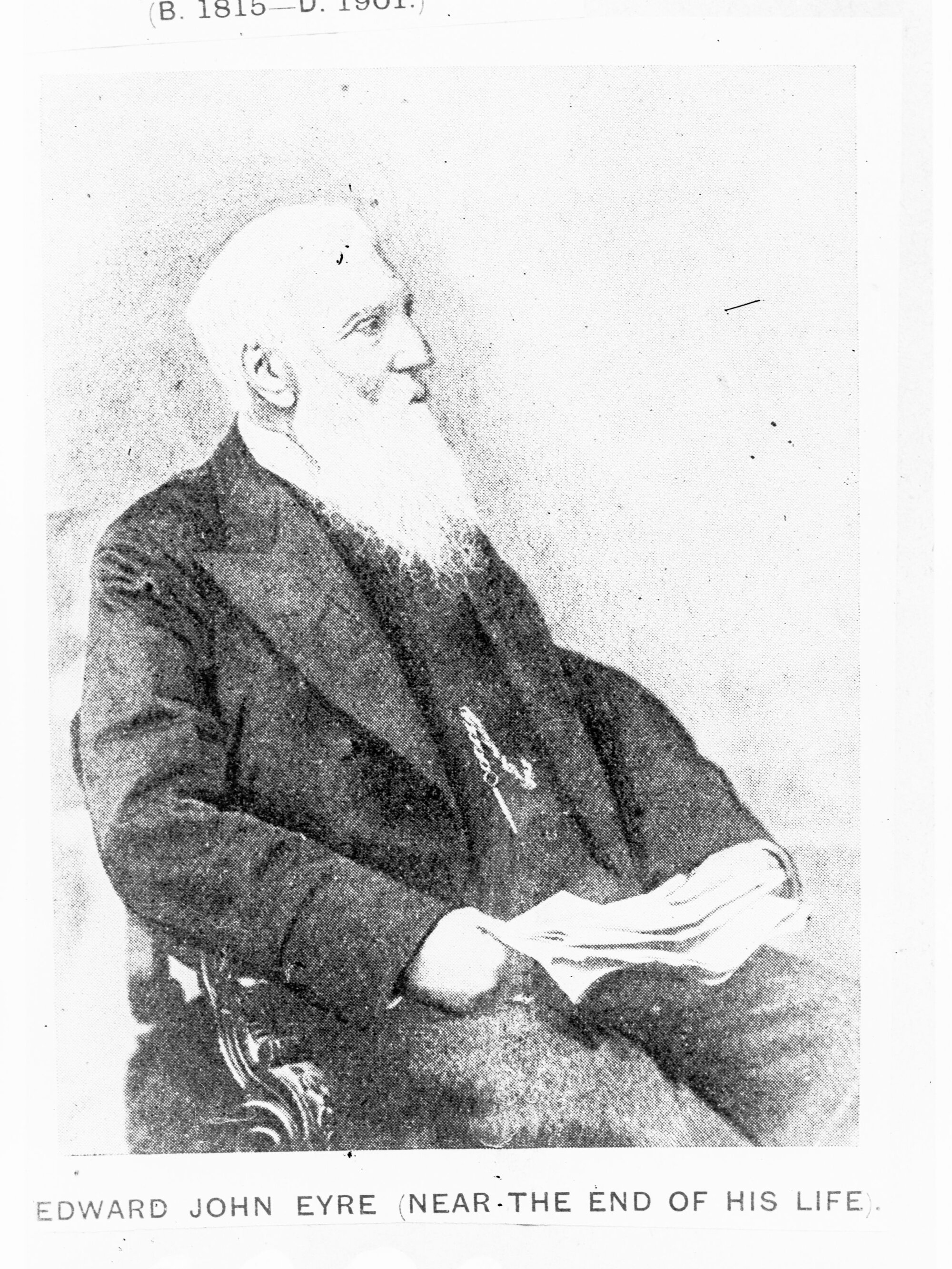 Portrait of Edward John Eyre - near the end of his life