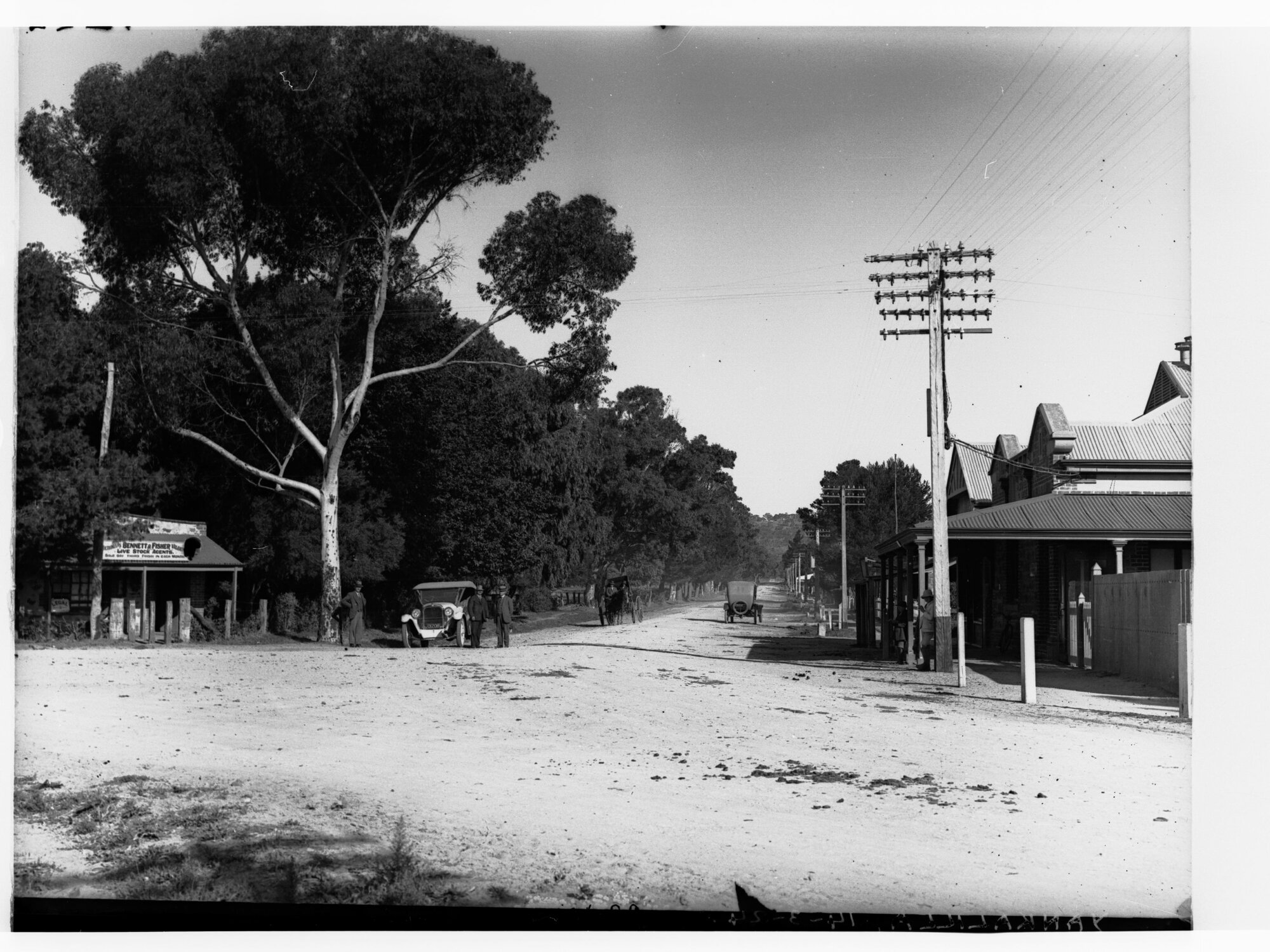 Street of Yankalilla Showing Automobiles