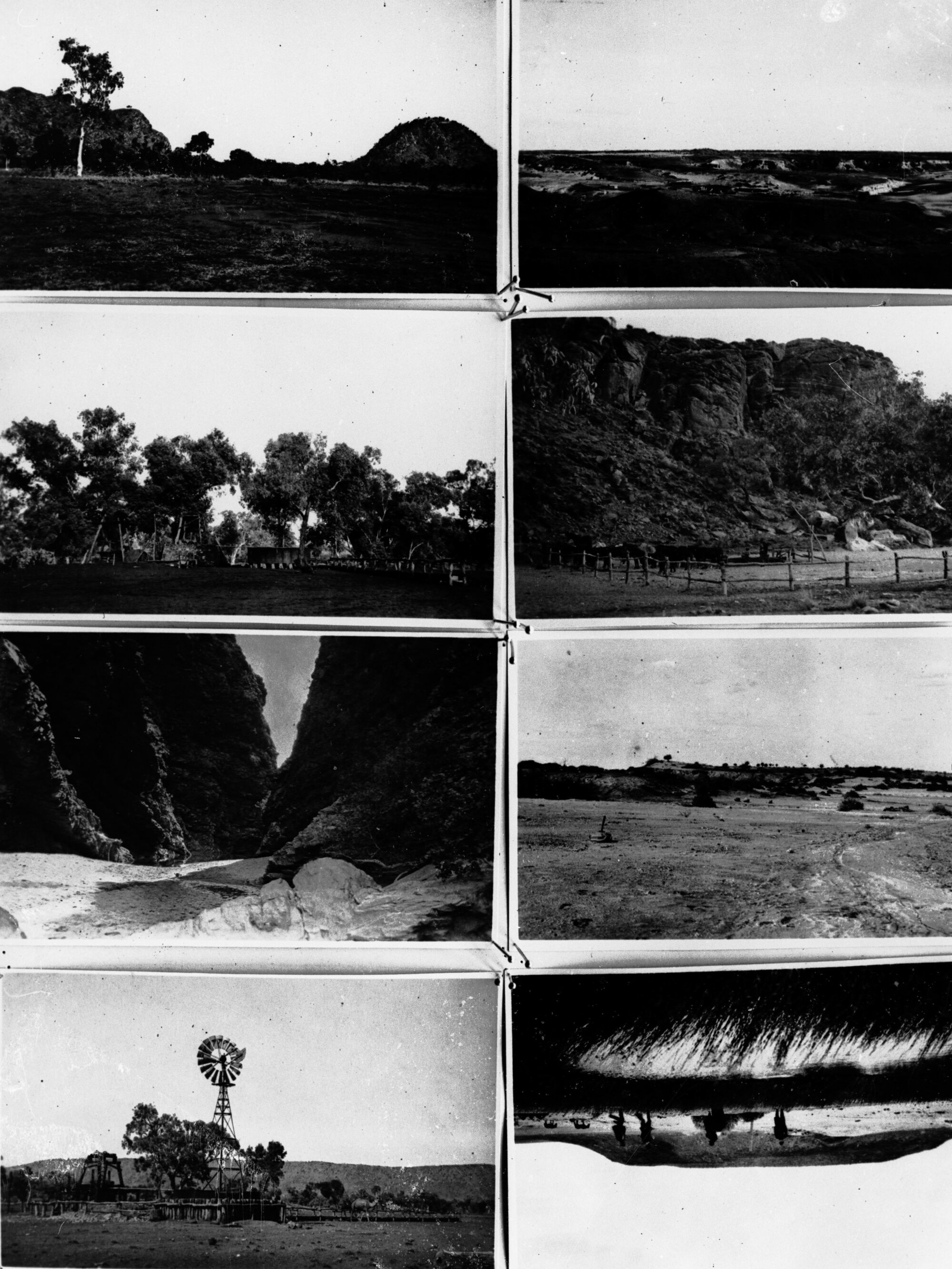 Pictures are scenes in the Northern Territory - 8 photos on one negative